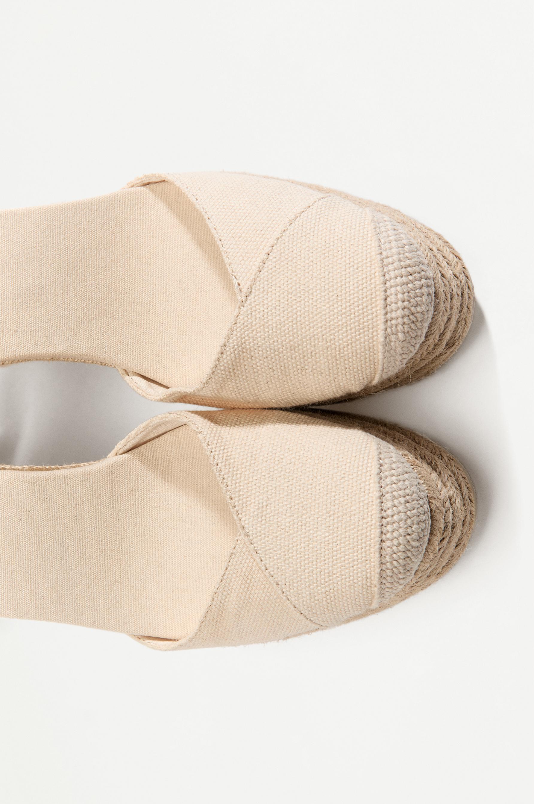 Platform jute wedge — ECRU