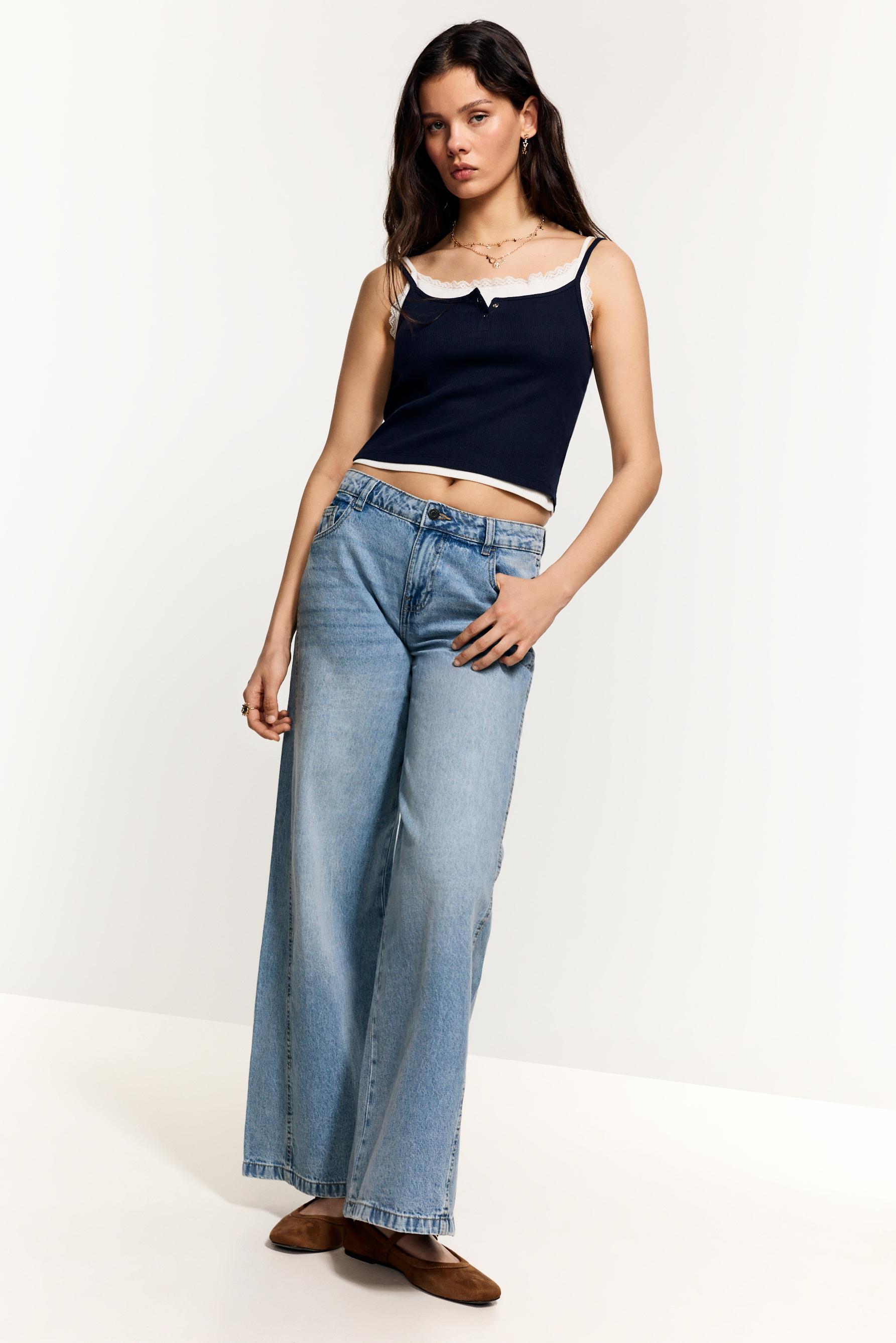 Wide-leg jeans — FADED BLUE