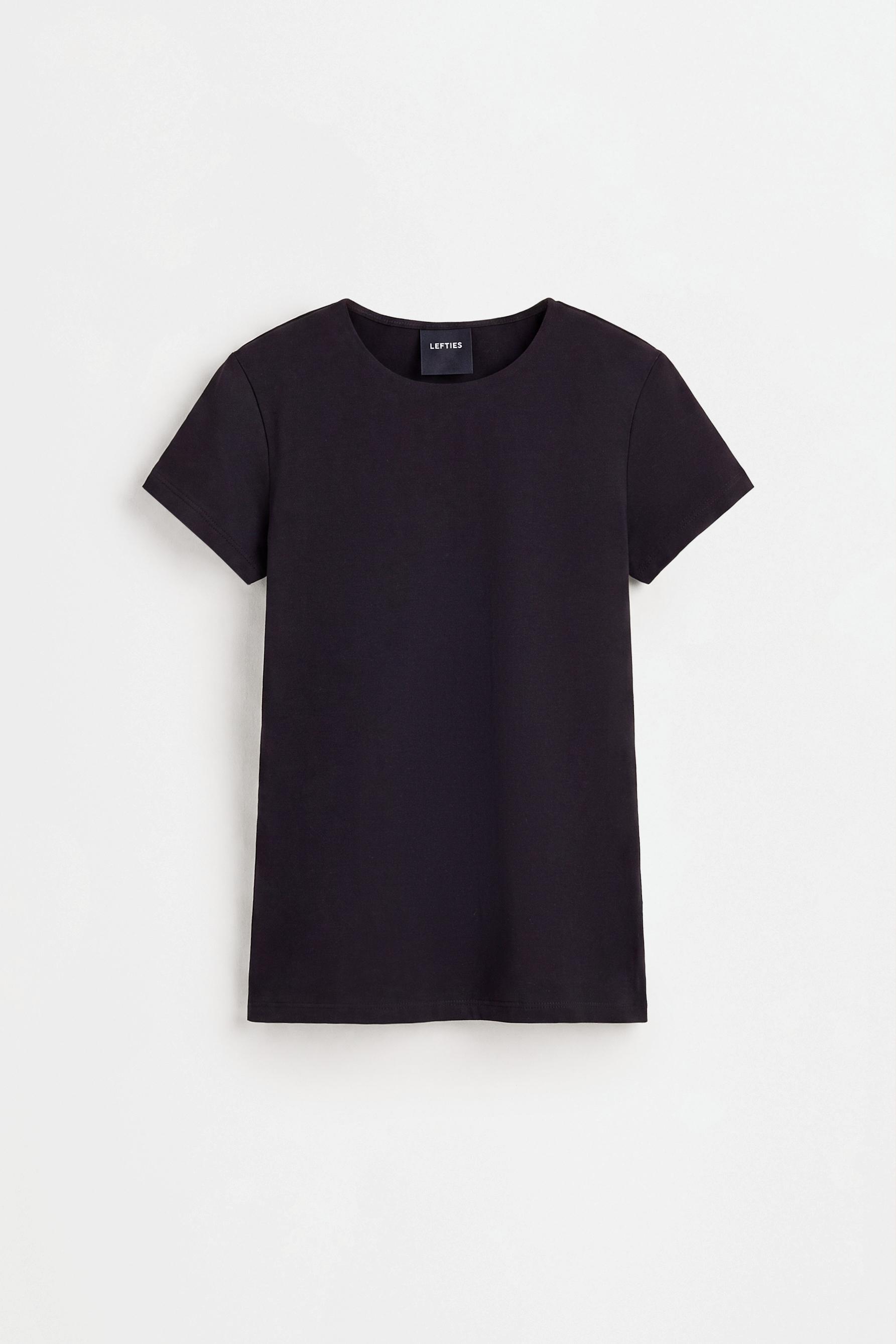 Round neck T-shirt — BLACK