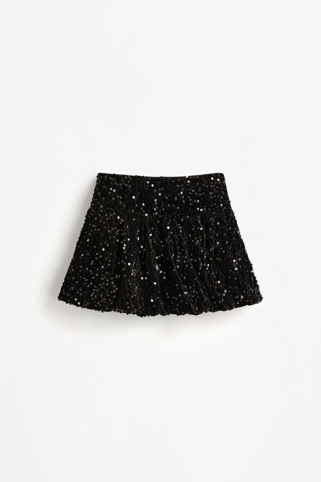 Velvet sequin skirt