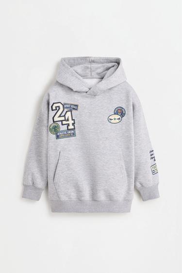 Patch sweatshirt — GREY MARL 1