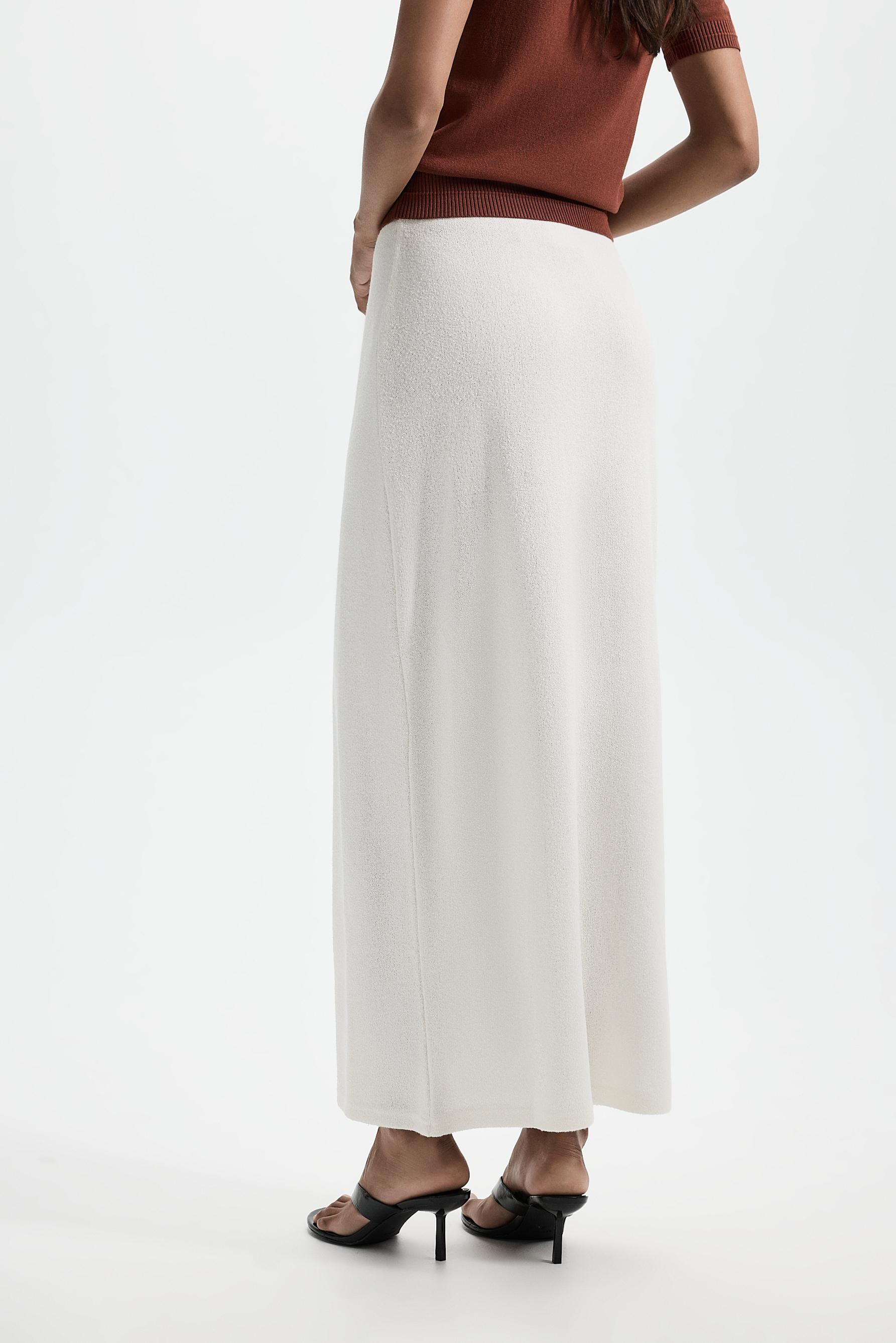 Rustic midi skirt — OFF WHITE