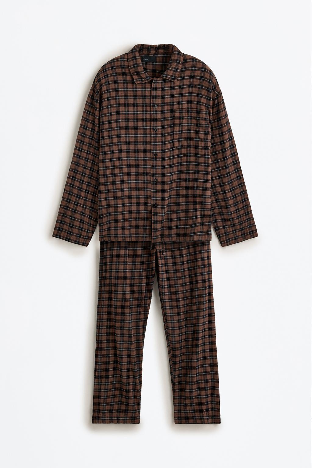 Flannel shirt-style pyjamas