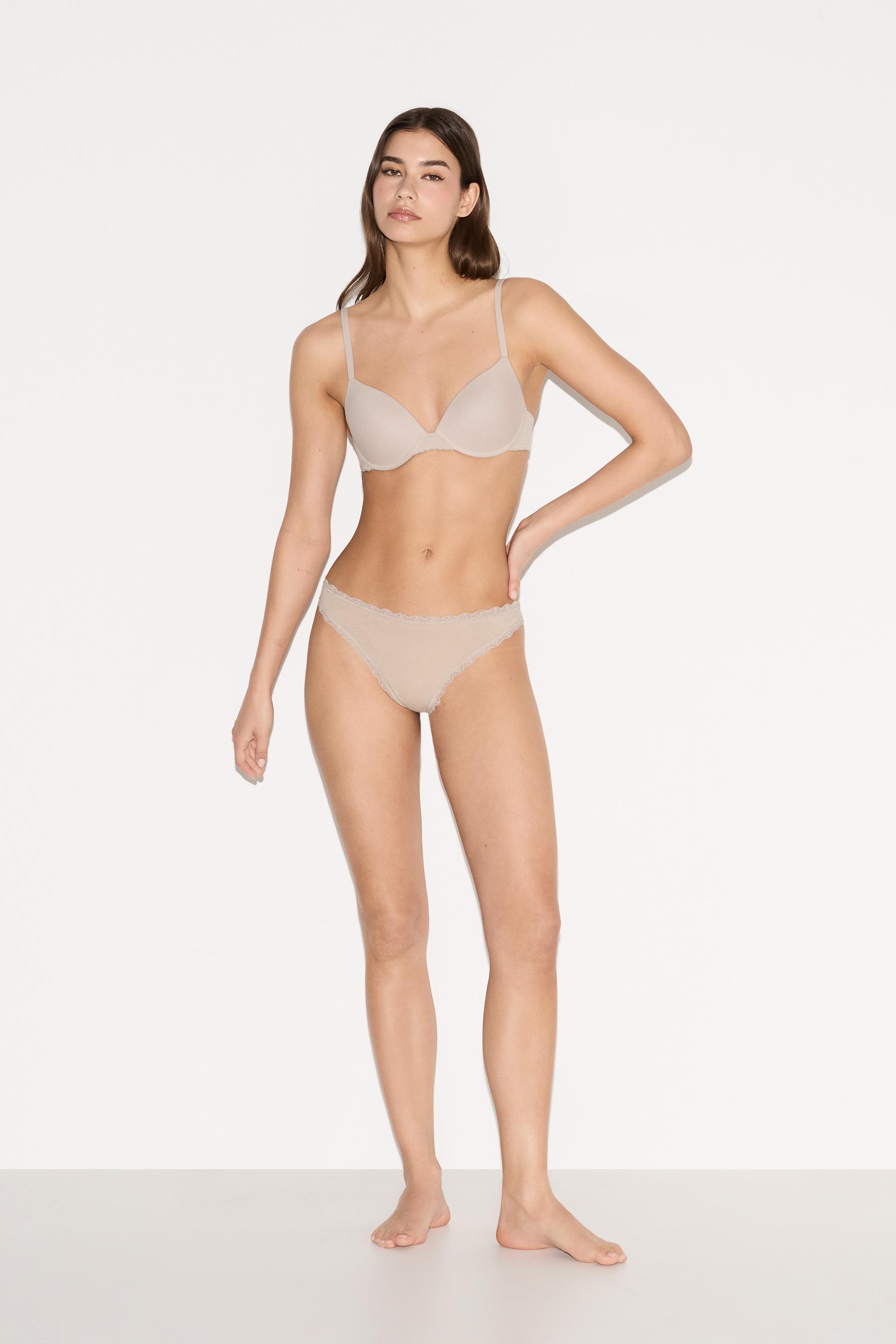 Cotton stretch Brazilian briefs (3-Pack) — MINK