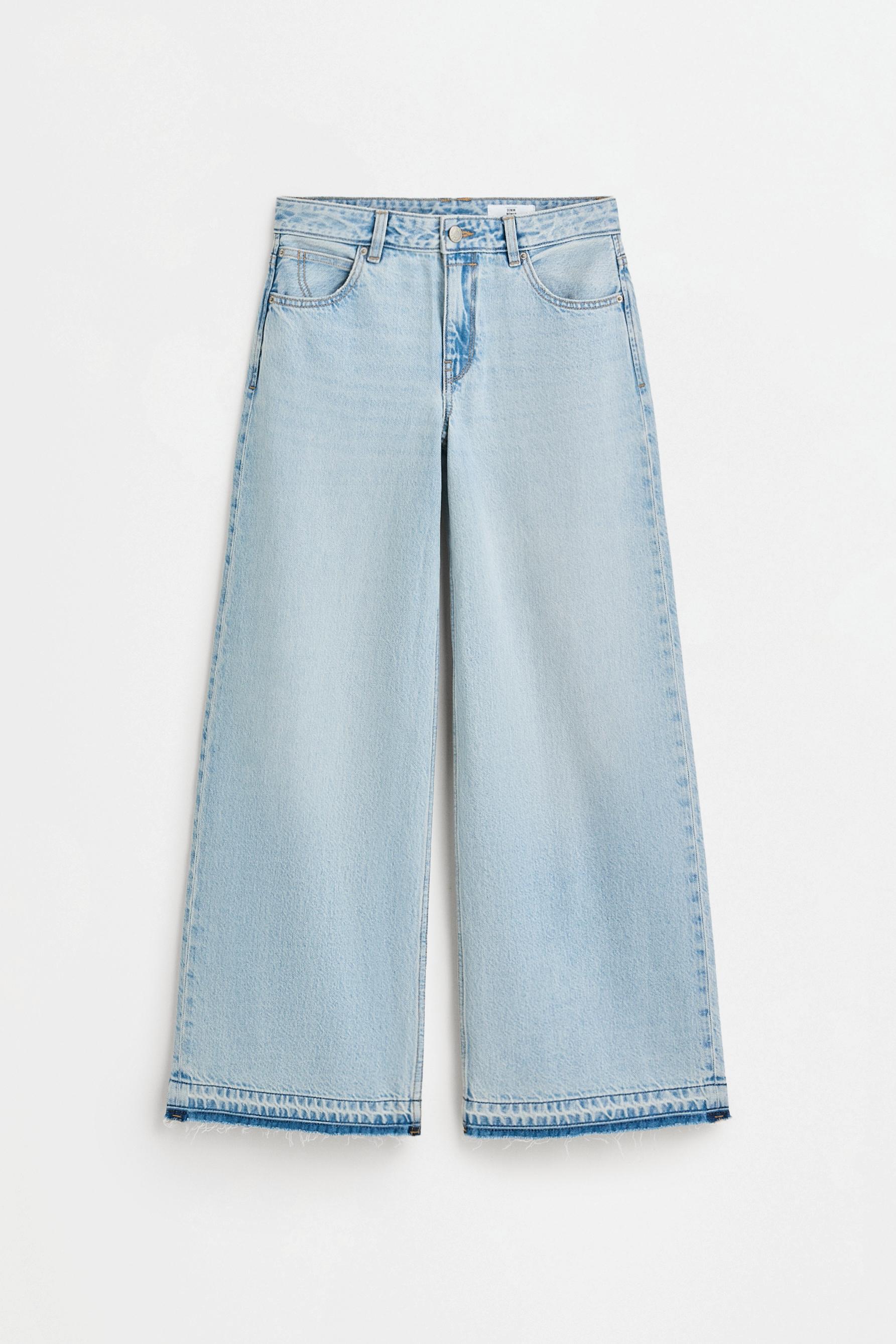 Wide-leg low-waist jeans — PALE BLUE