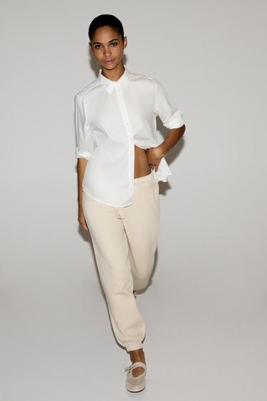 Basic tracksuit bottoms — MEDIUM ECRU 5