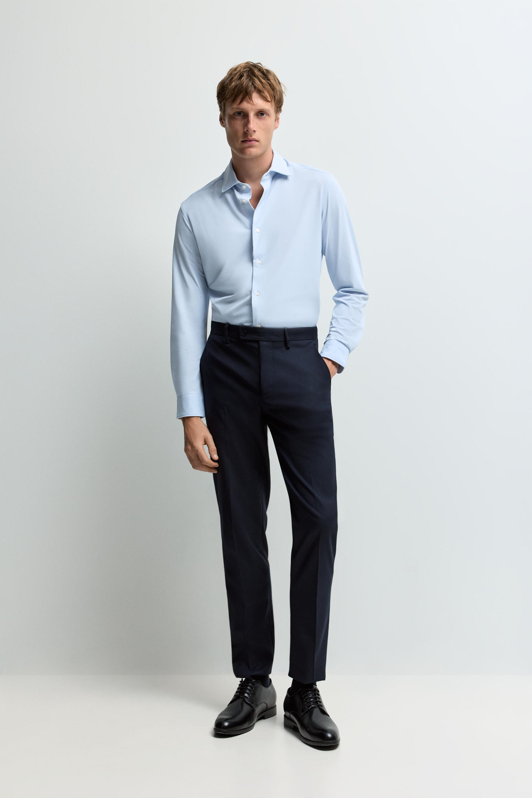 Slim fit tailored shirt — SKY BLUE