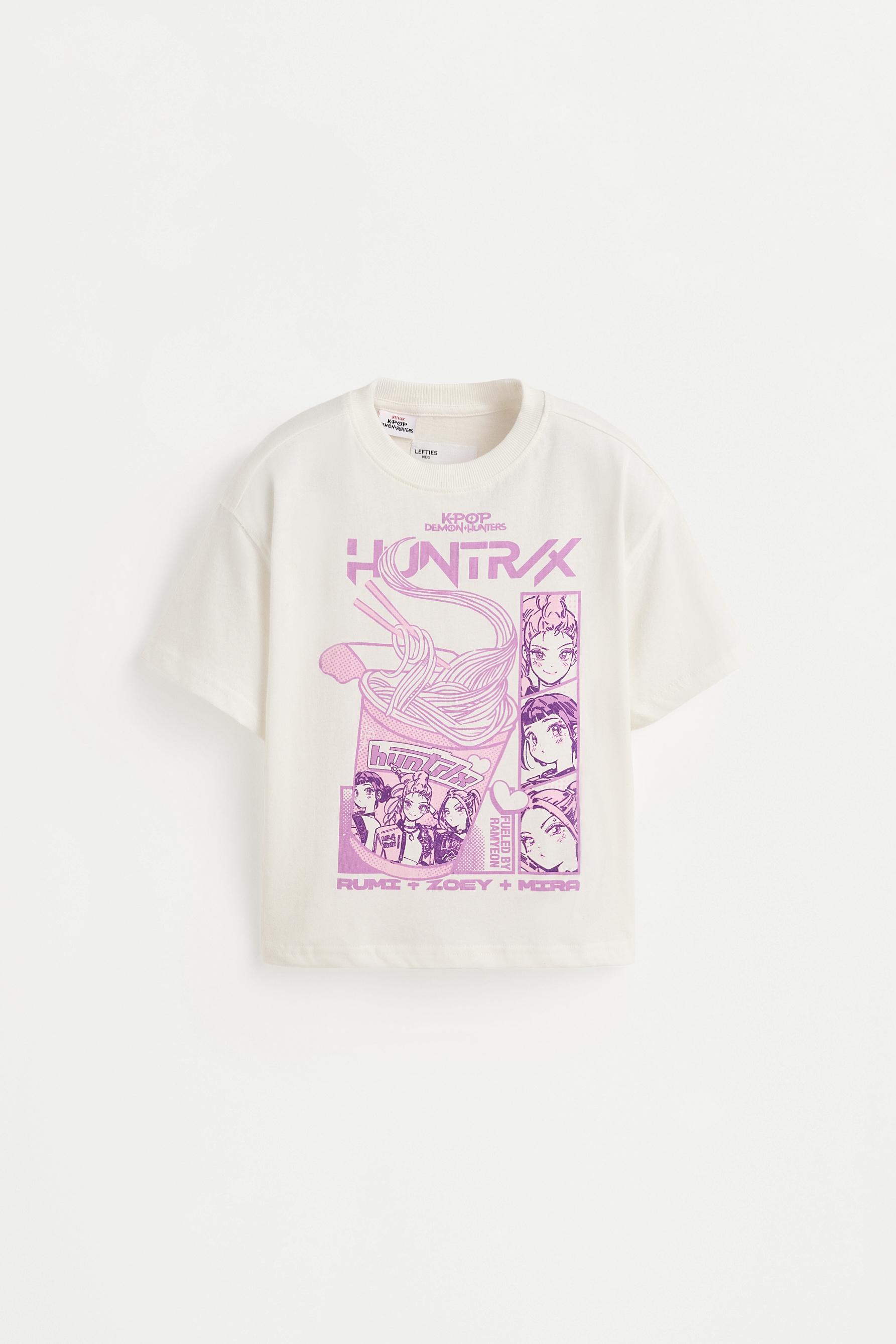 Huntrix K-Pop Demon Hunters™/© Netflix T-shirt and shorts set — OFF WHITE