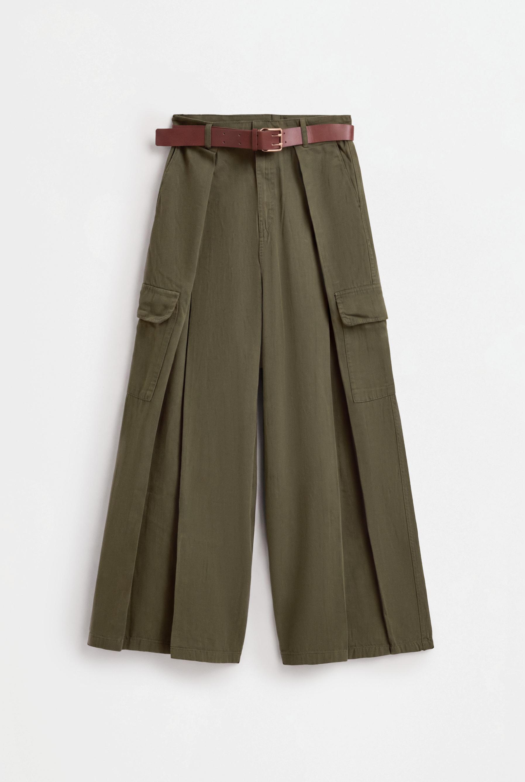Cargo barrel jeans — KHAKI