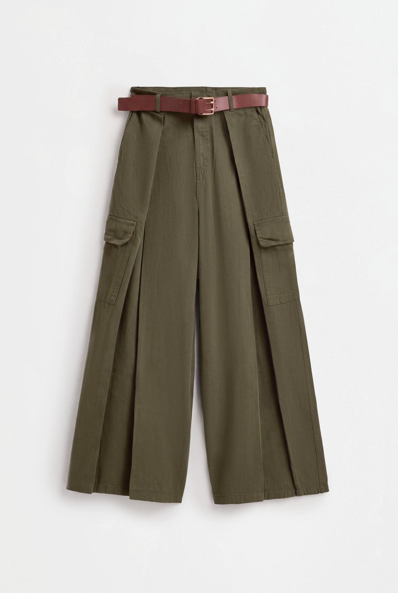 Cargo barrel jeans — KHAKI