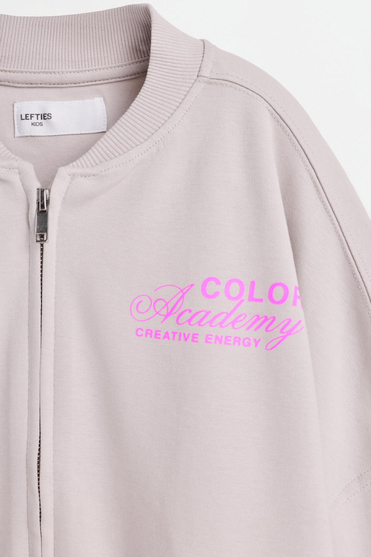 Interlock zip jacket — PEARL GREY