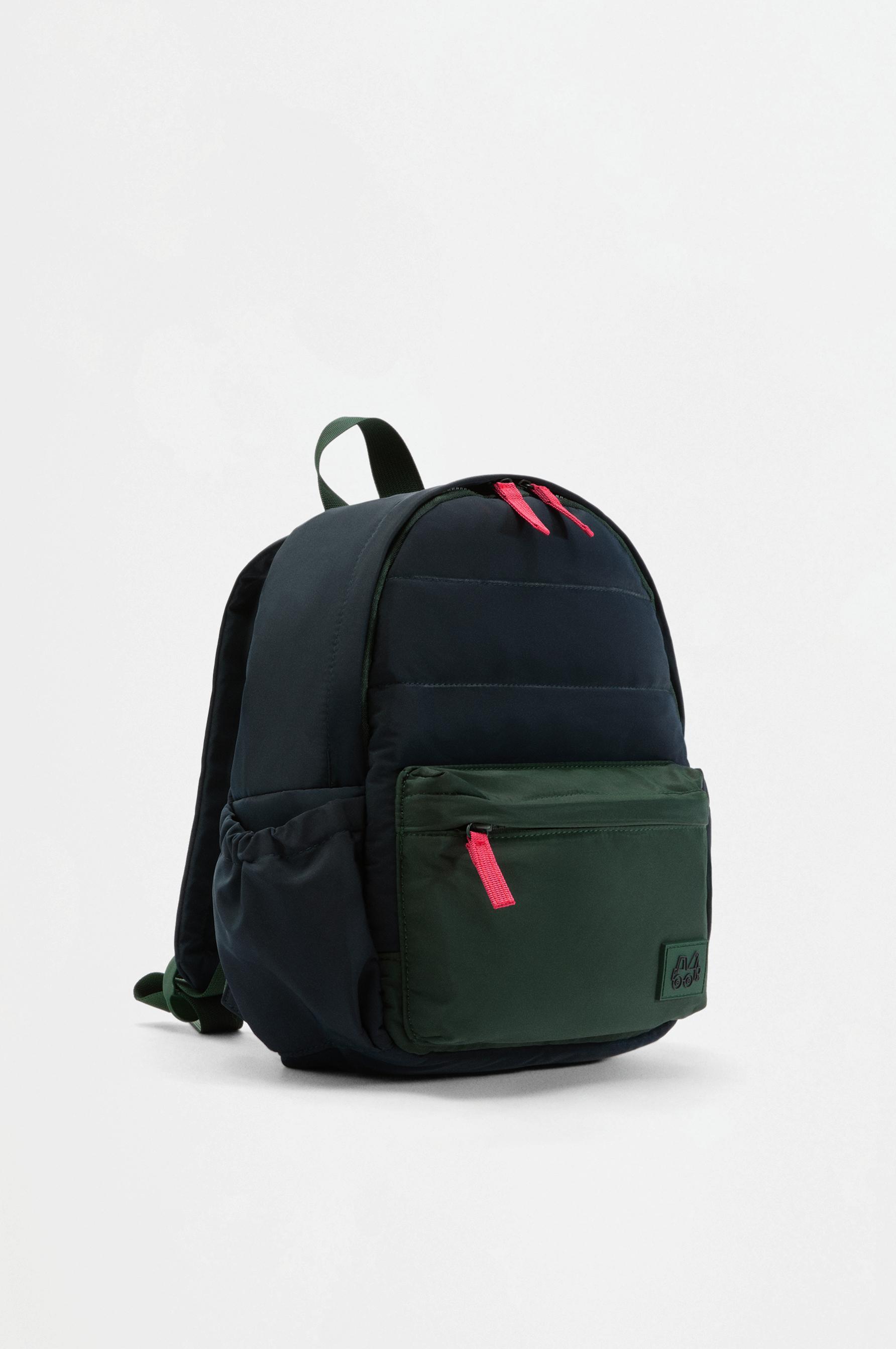 Quilted backpack — NAVY BLUE