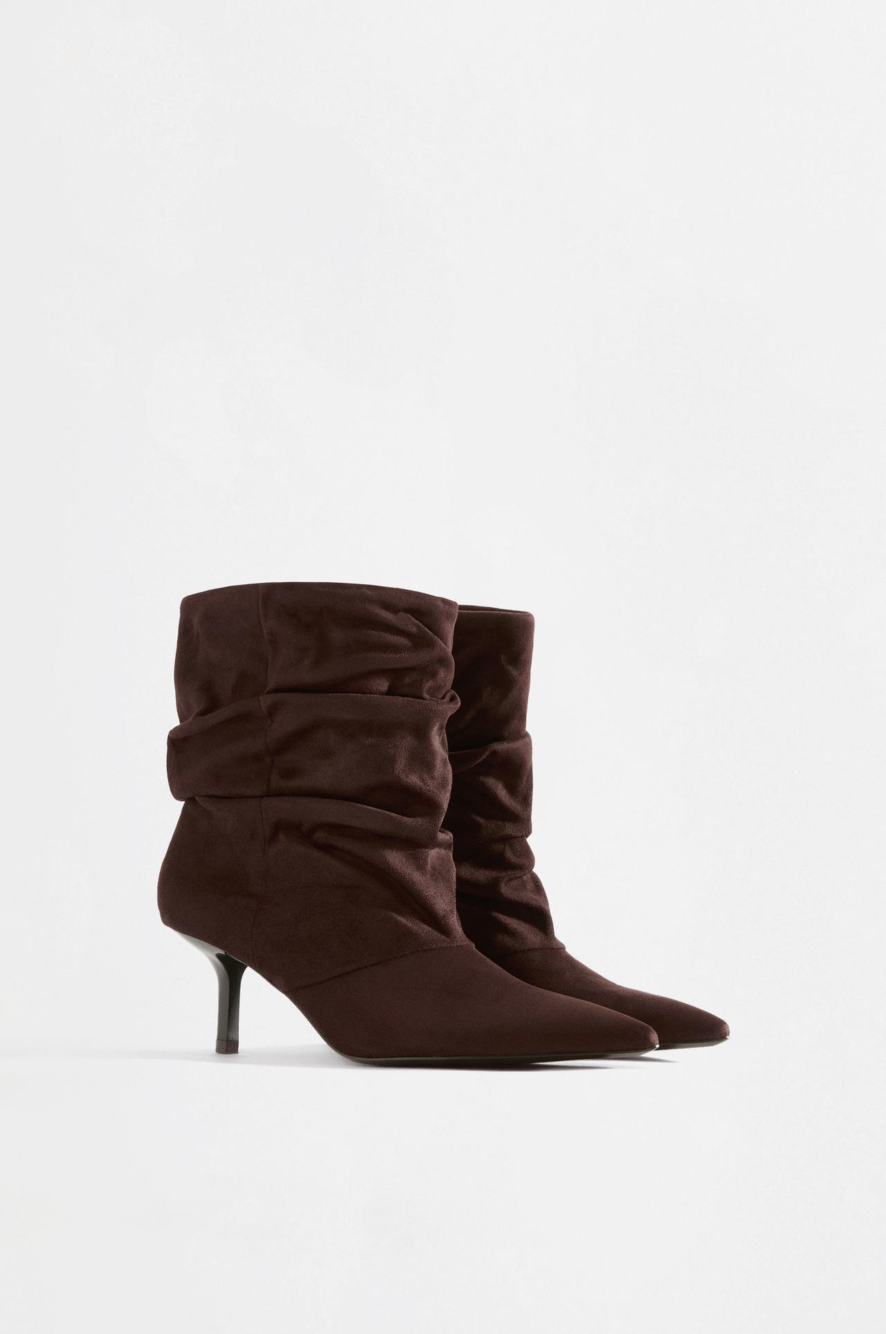 Slouchy ankle boots — BROWN