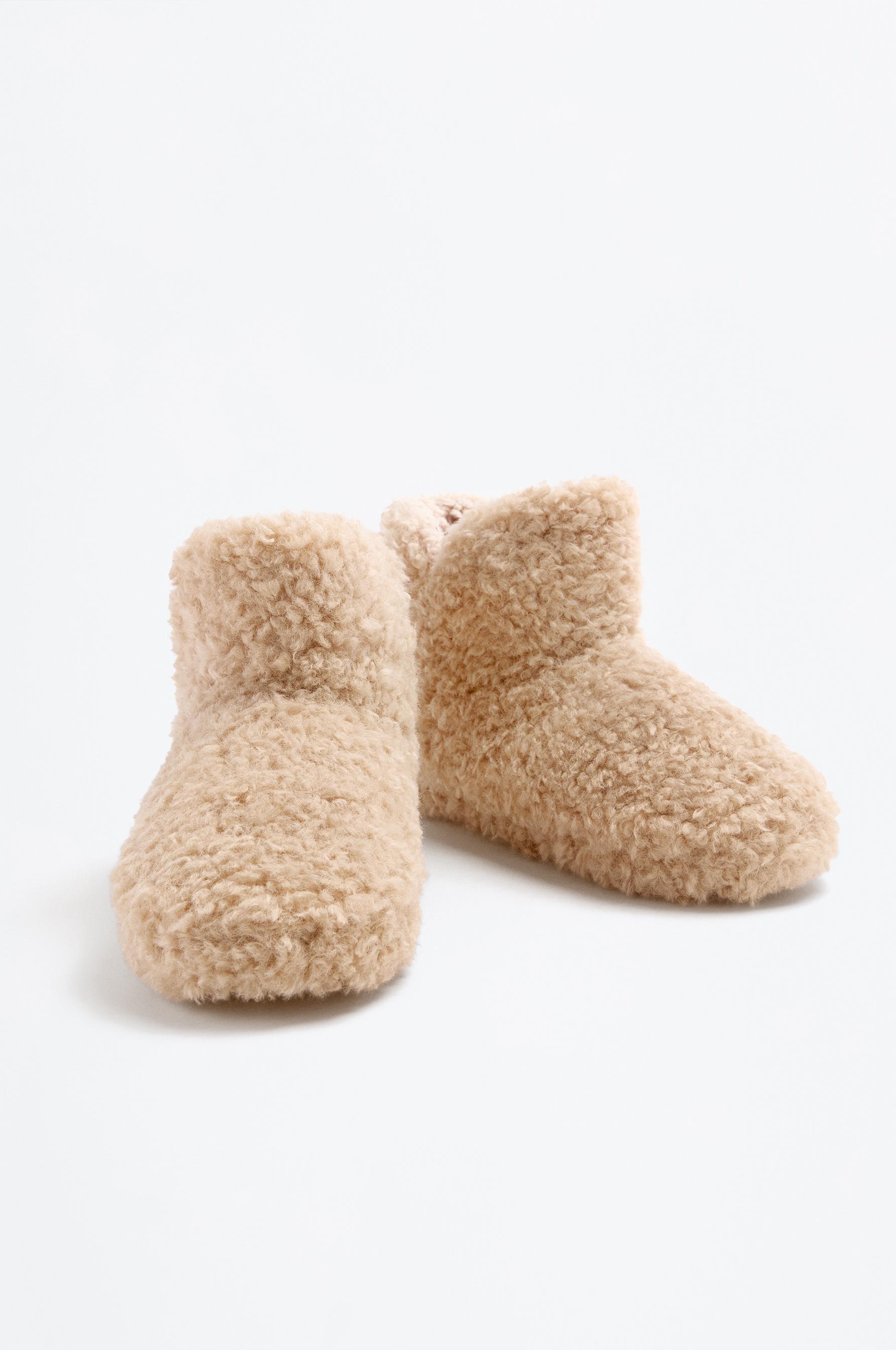 Faux fur ankle boots — ECRU (alternate view)