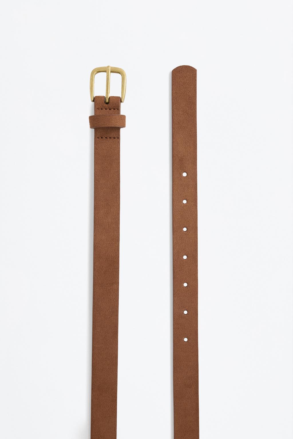Faux suede belt