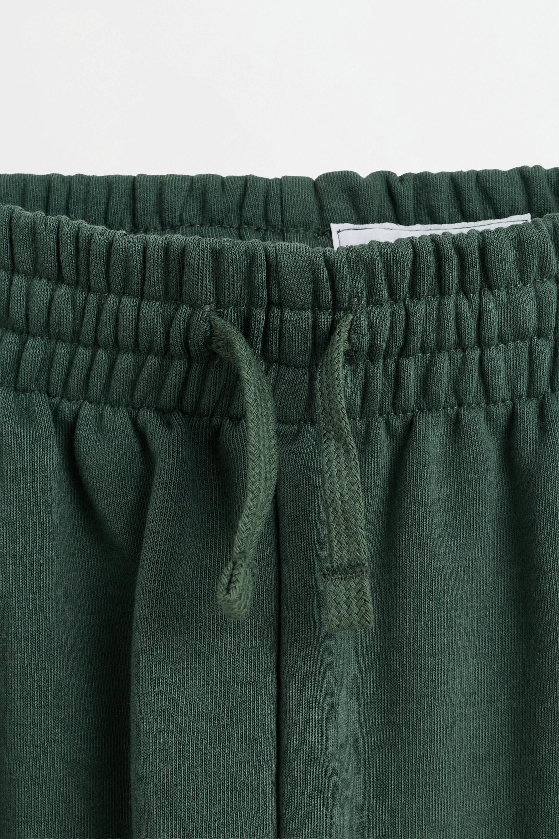 Solid plush trousers — BILLIARD GREEN
