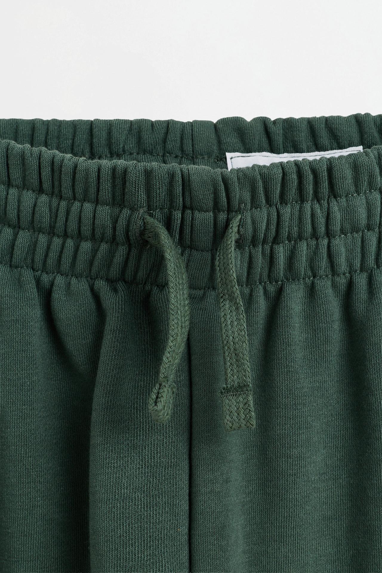 Solid plush trousers — BILLIARD GREEN
