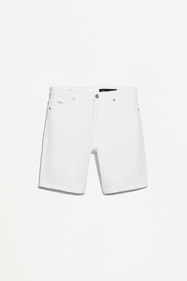 Slim denim Bermuda shorts — WHITE 6