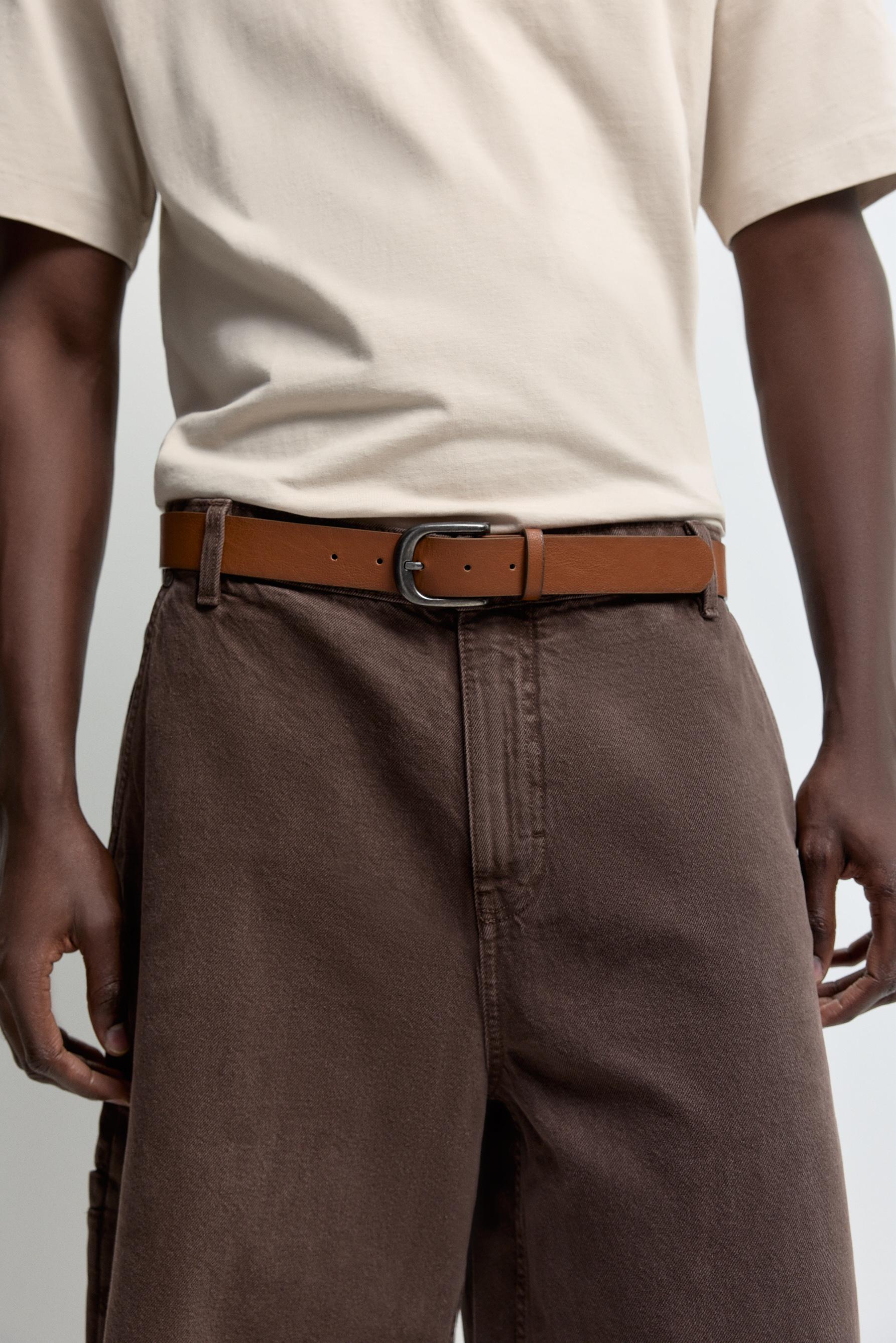 Cinturón efecto piel