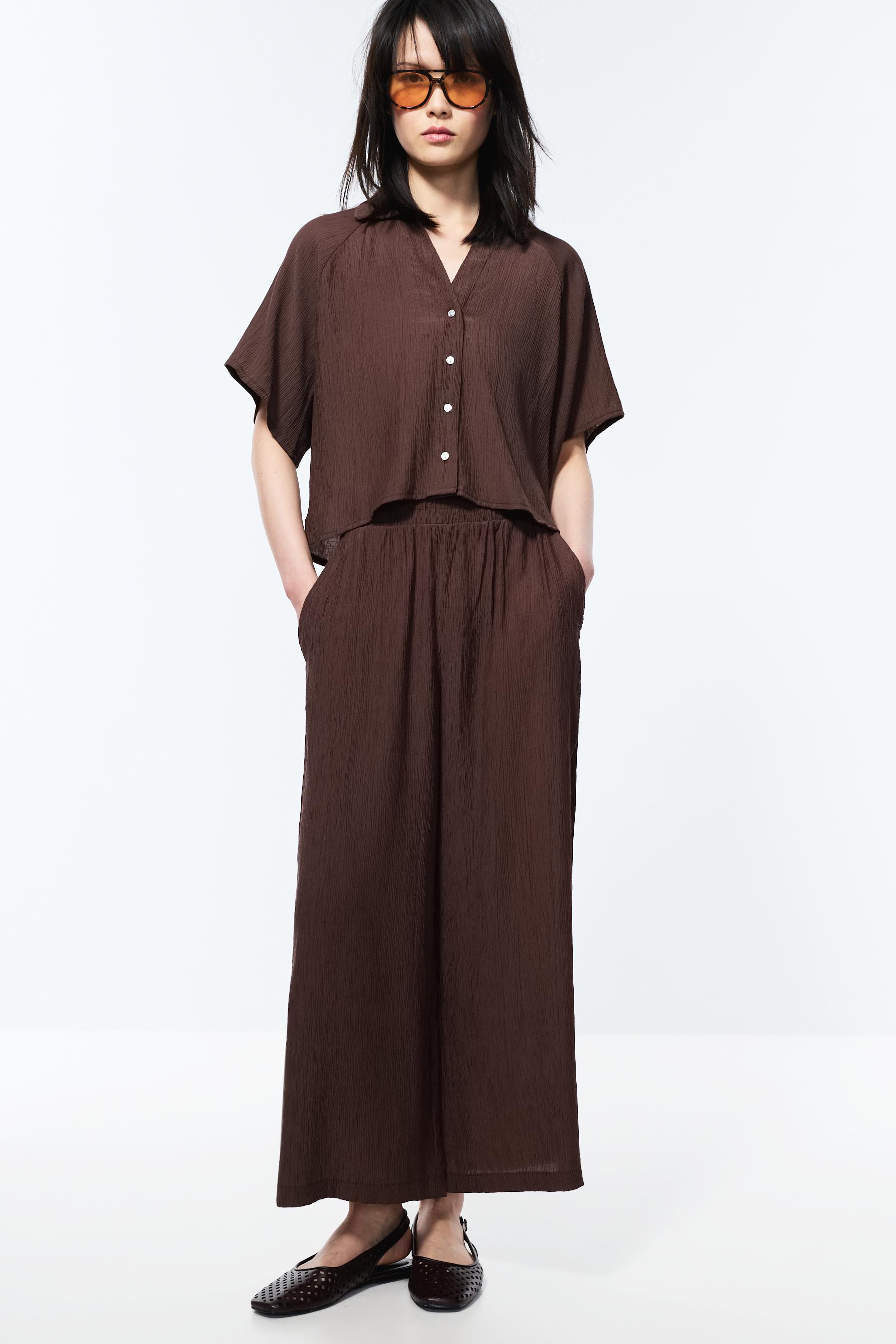 Pantalón culotte textura