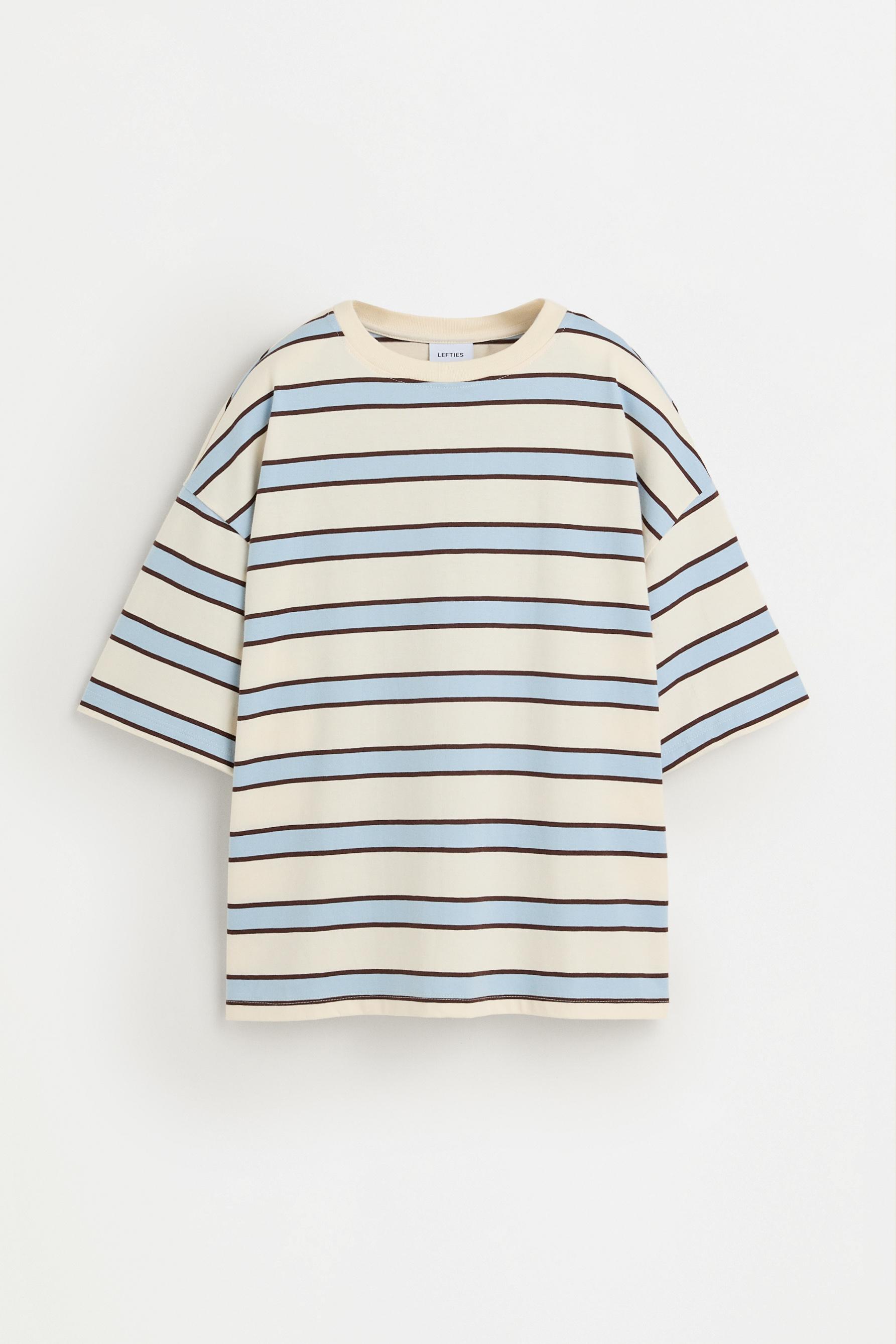 Women's Beige Striped T-Shirt — ECRU