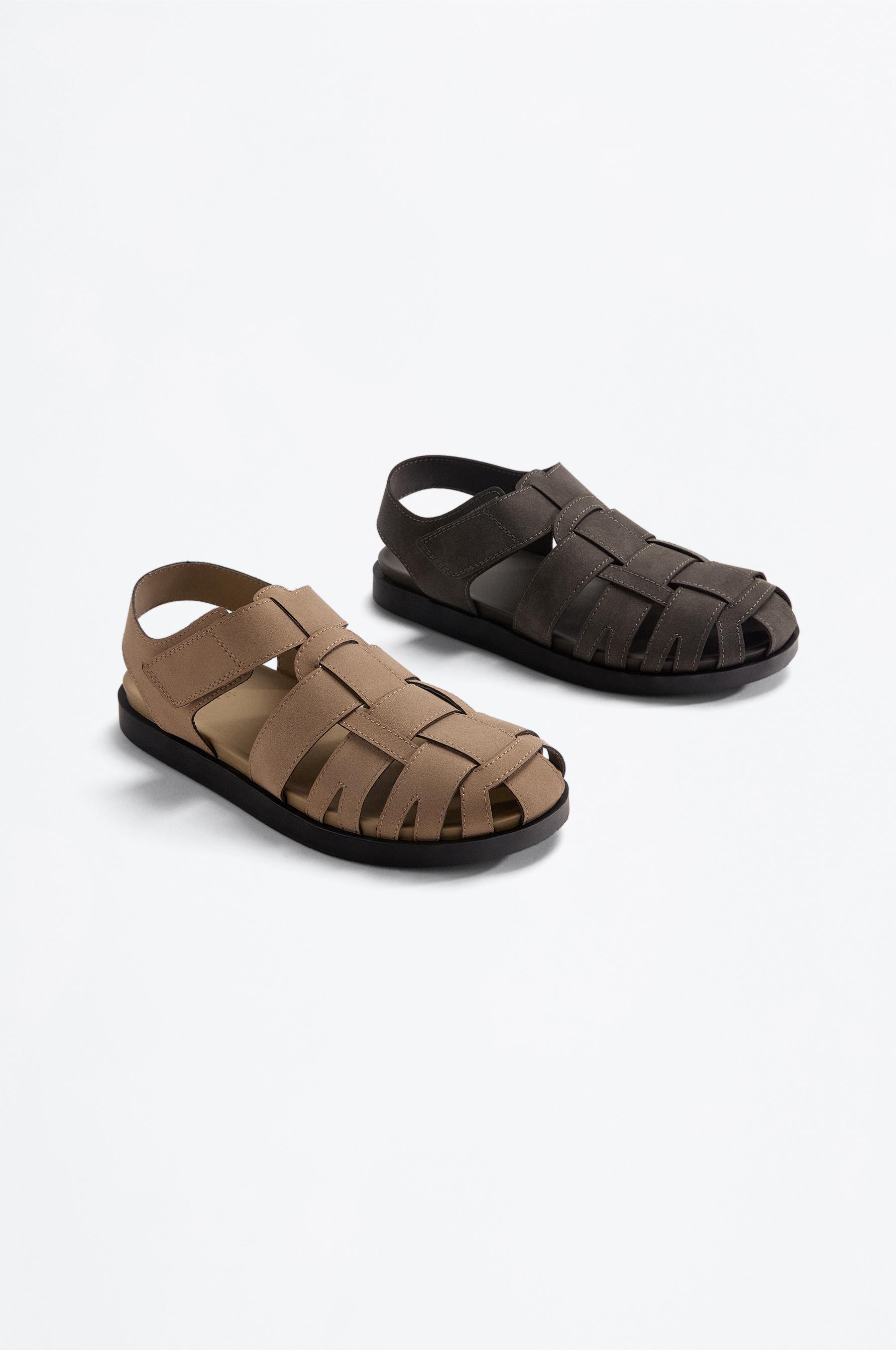 Men's cage sandals — BEIGE