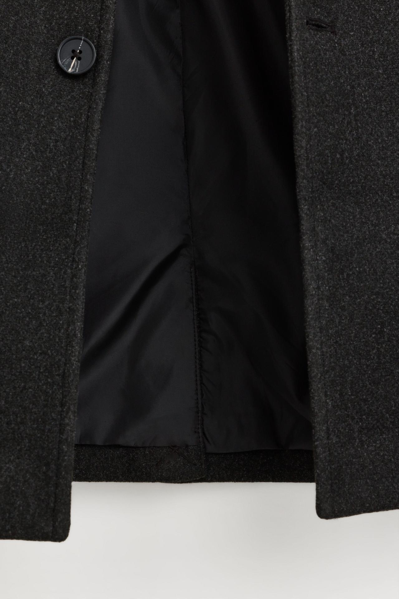 Synthetic wool coat — CHARCOAL