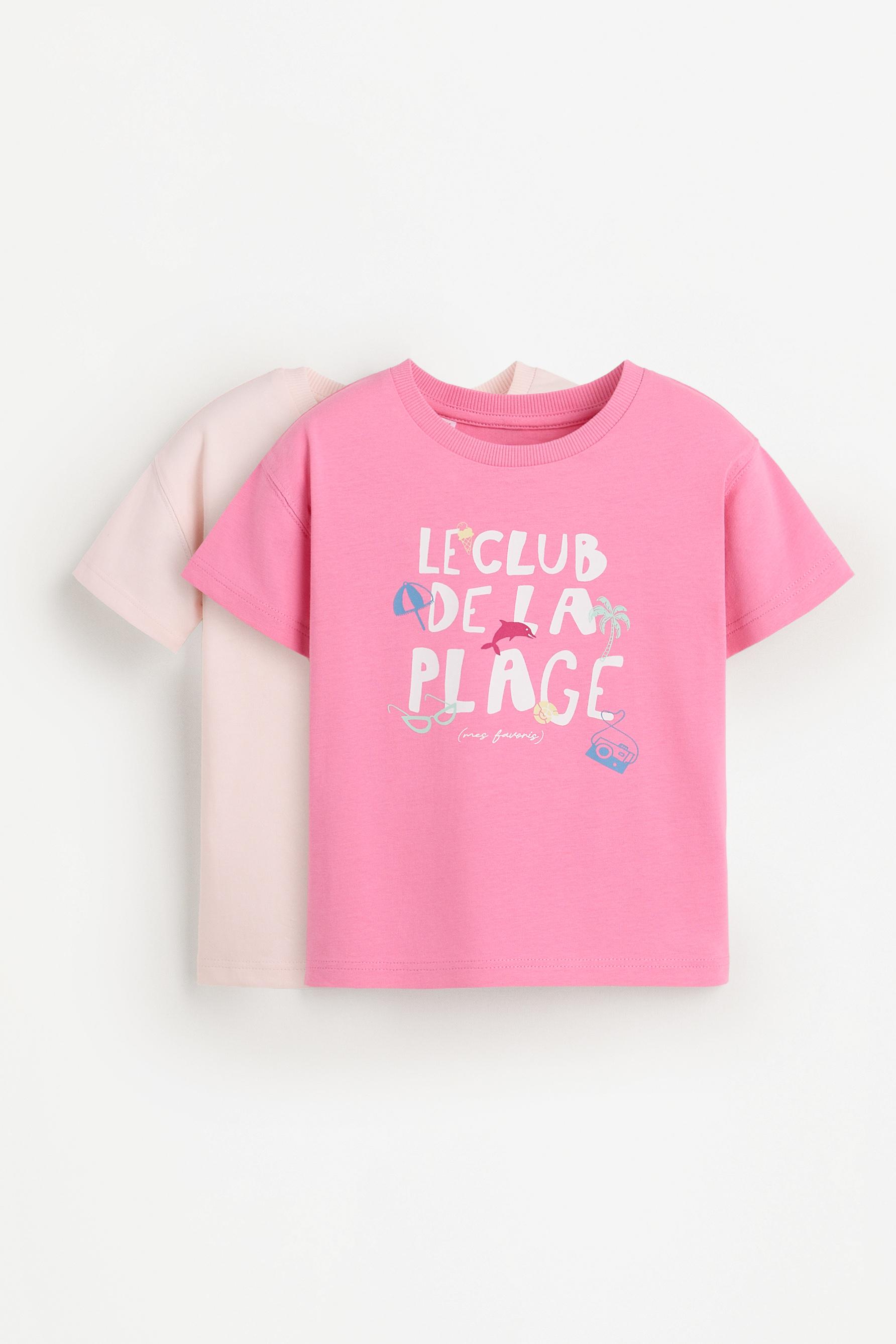 Pack of 2 assorted T-shirts — FUCHSIA