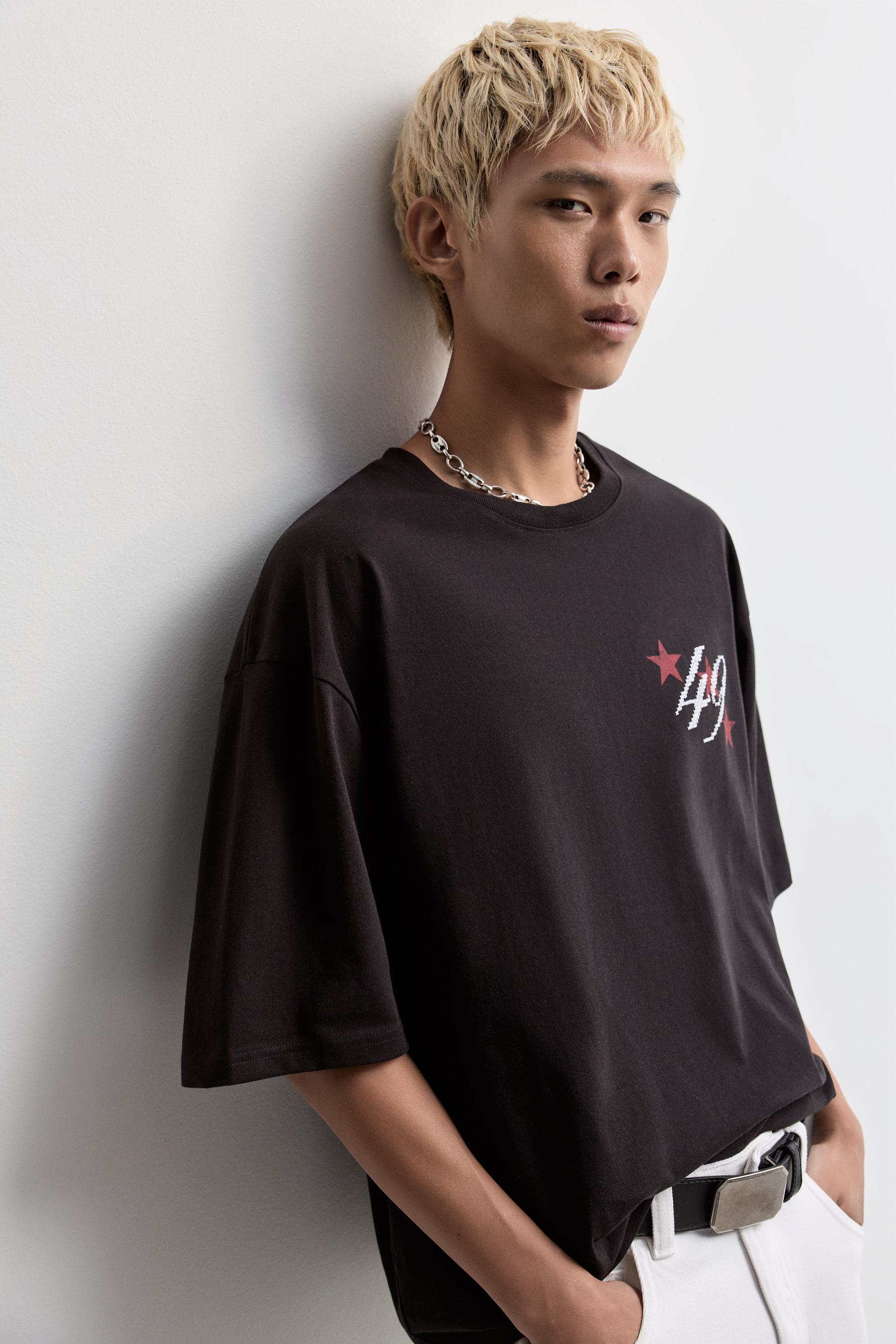 Printed T-shirt — BLACK