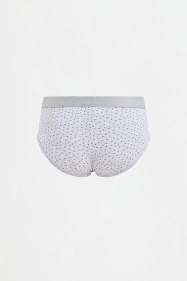 Pack of 5 contrast briefs — GREY/BLUE 8