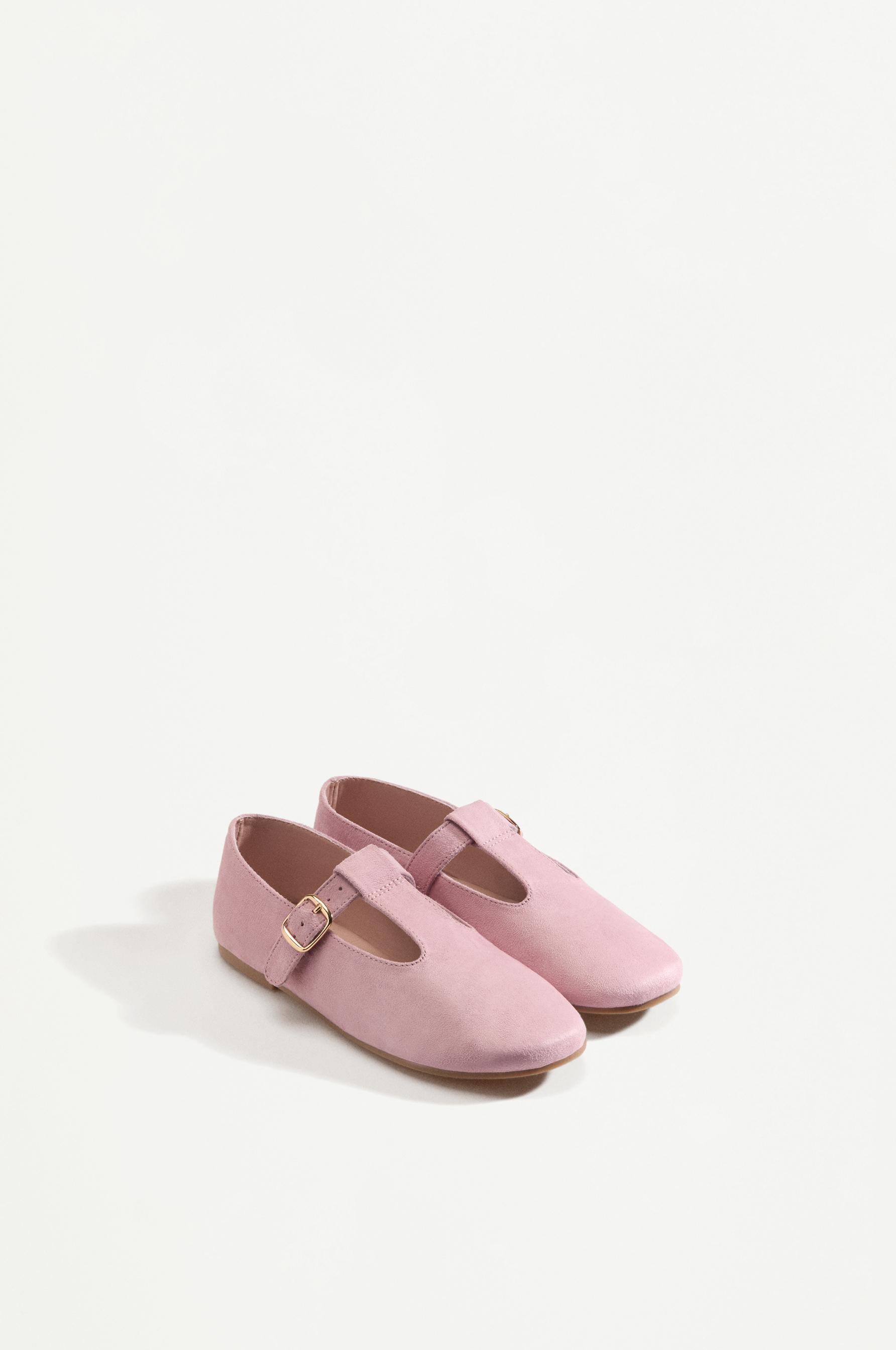 T-strap ballet flats — PALE PINK