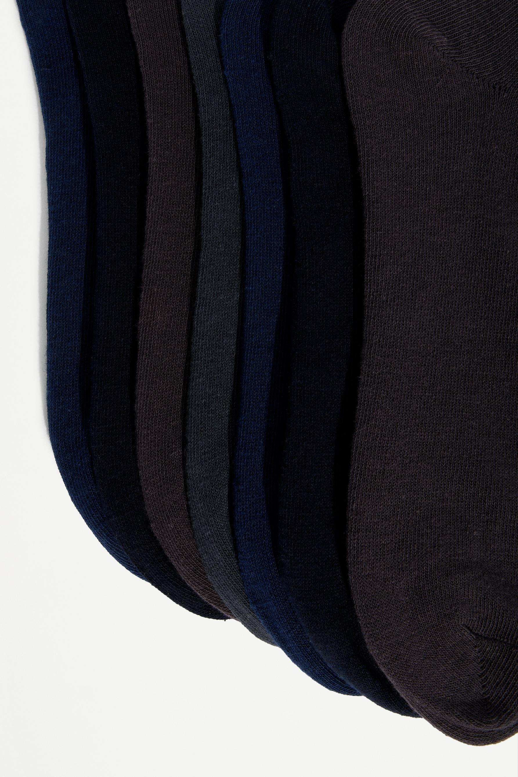 Plain ankle socks (Pack 7) — NAVY