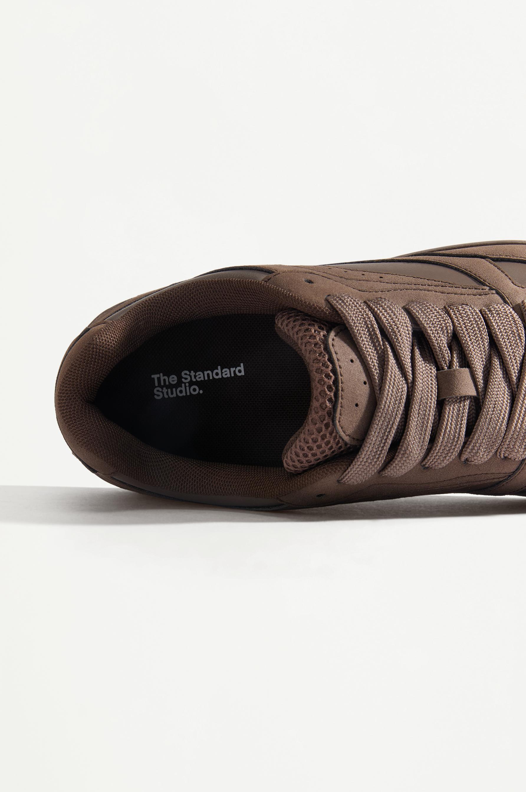 Contrast heel counter slipper — BEIGE