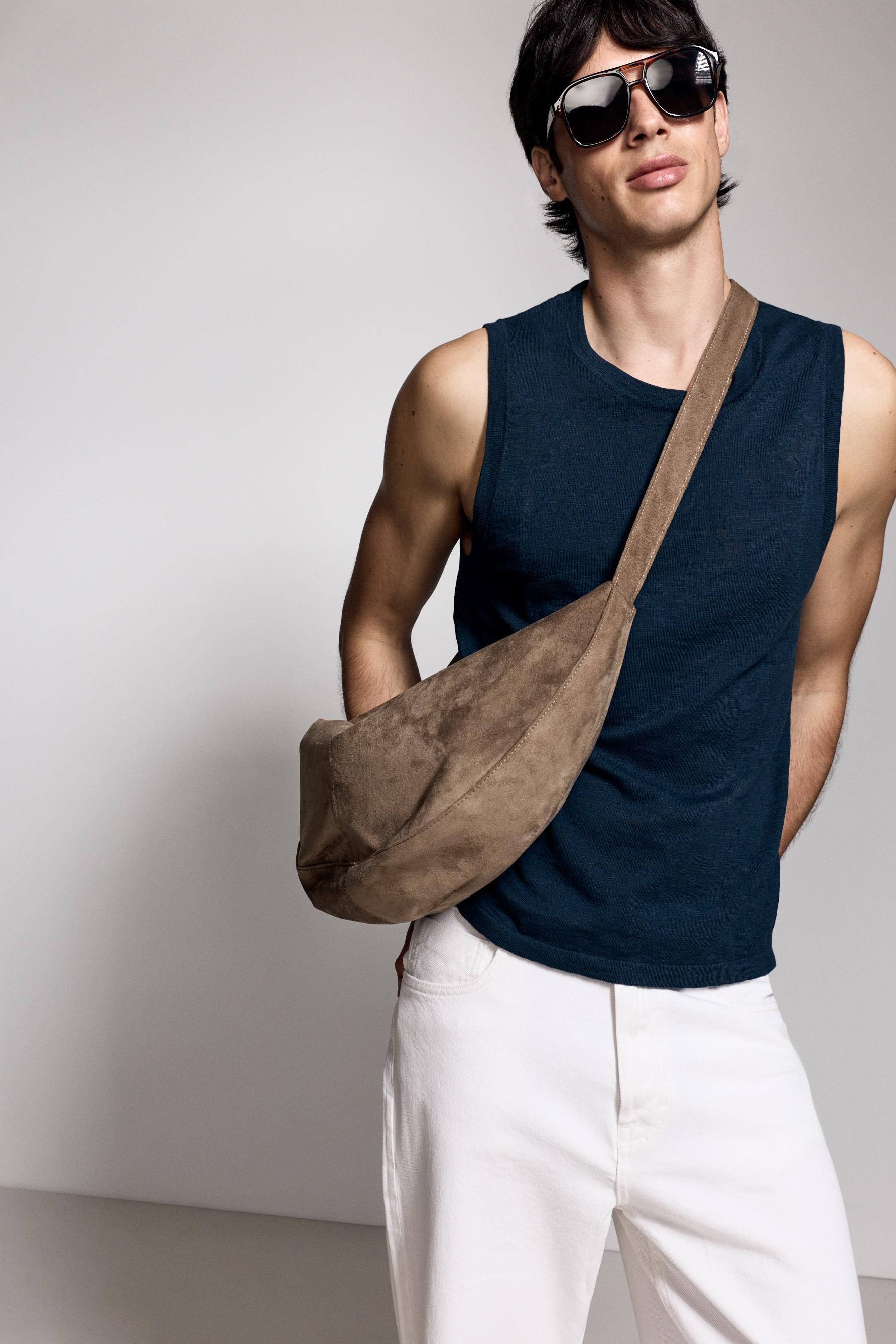 Knit tank top — NAVY