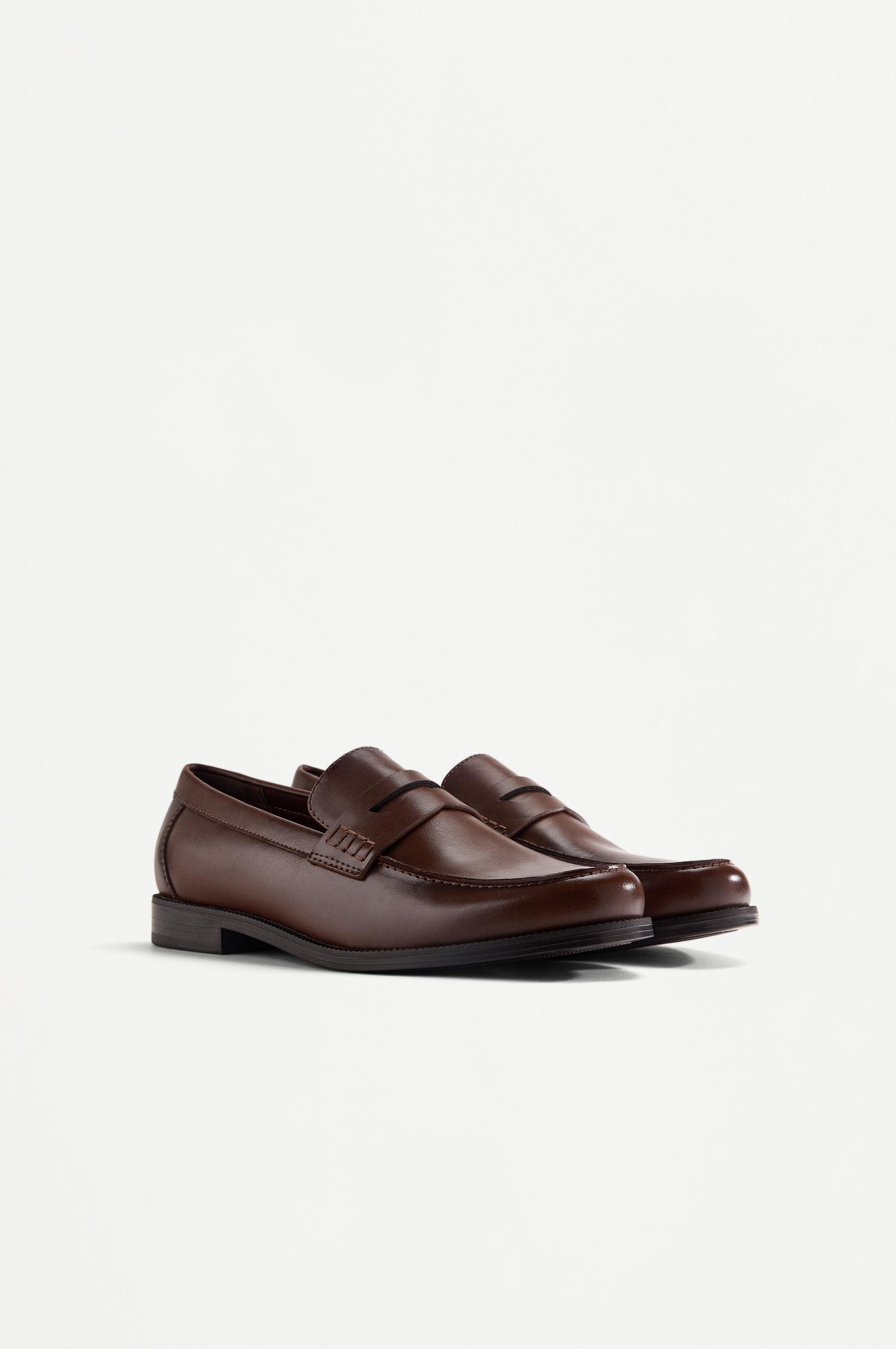 Tailored Penny Loafers — BROWN