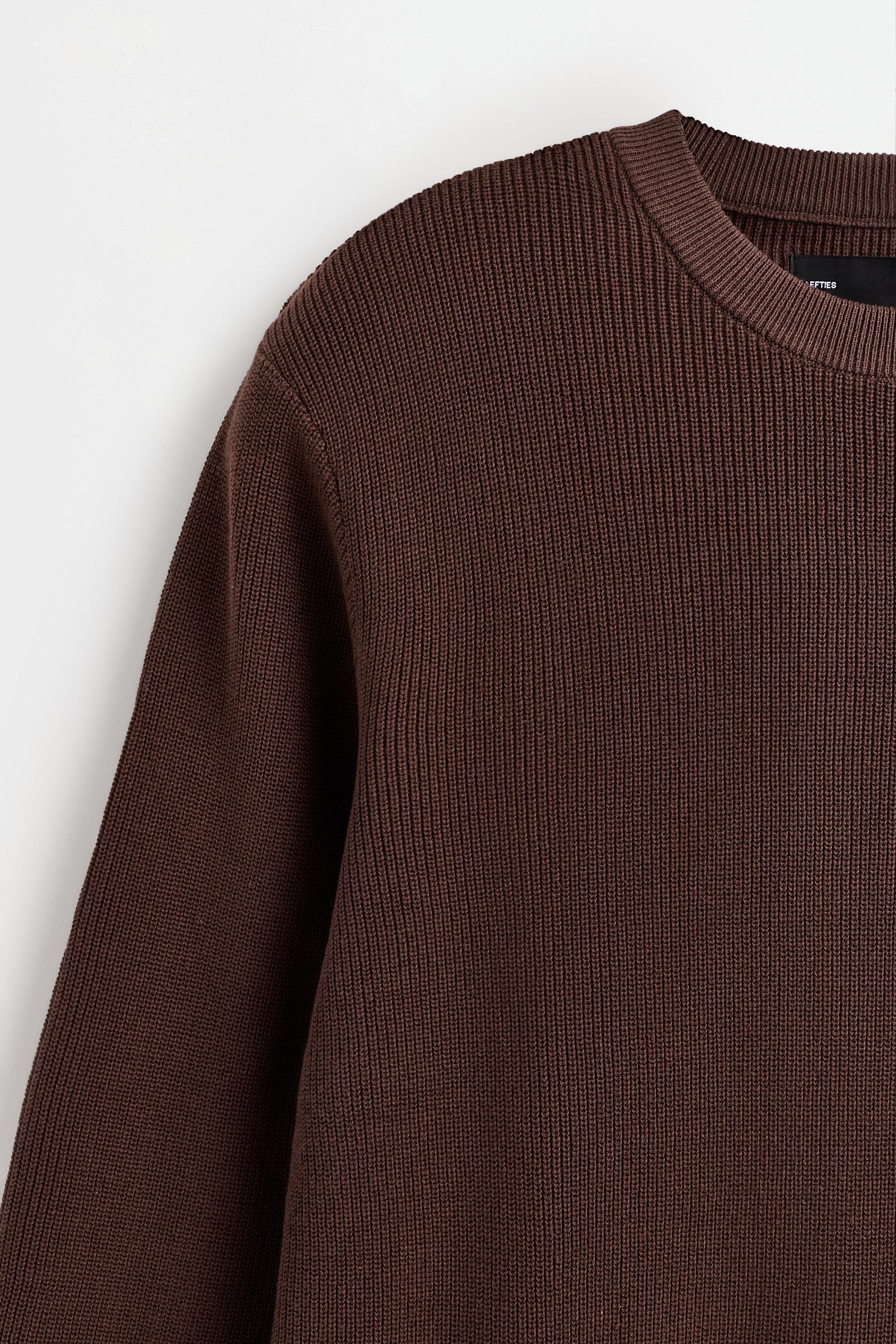 Textured sweater — BROWN
