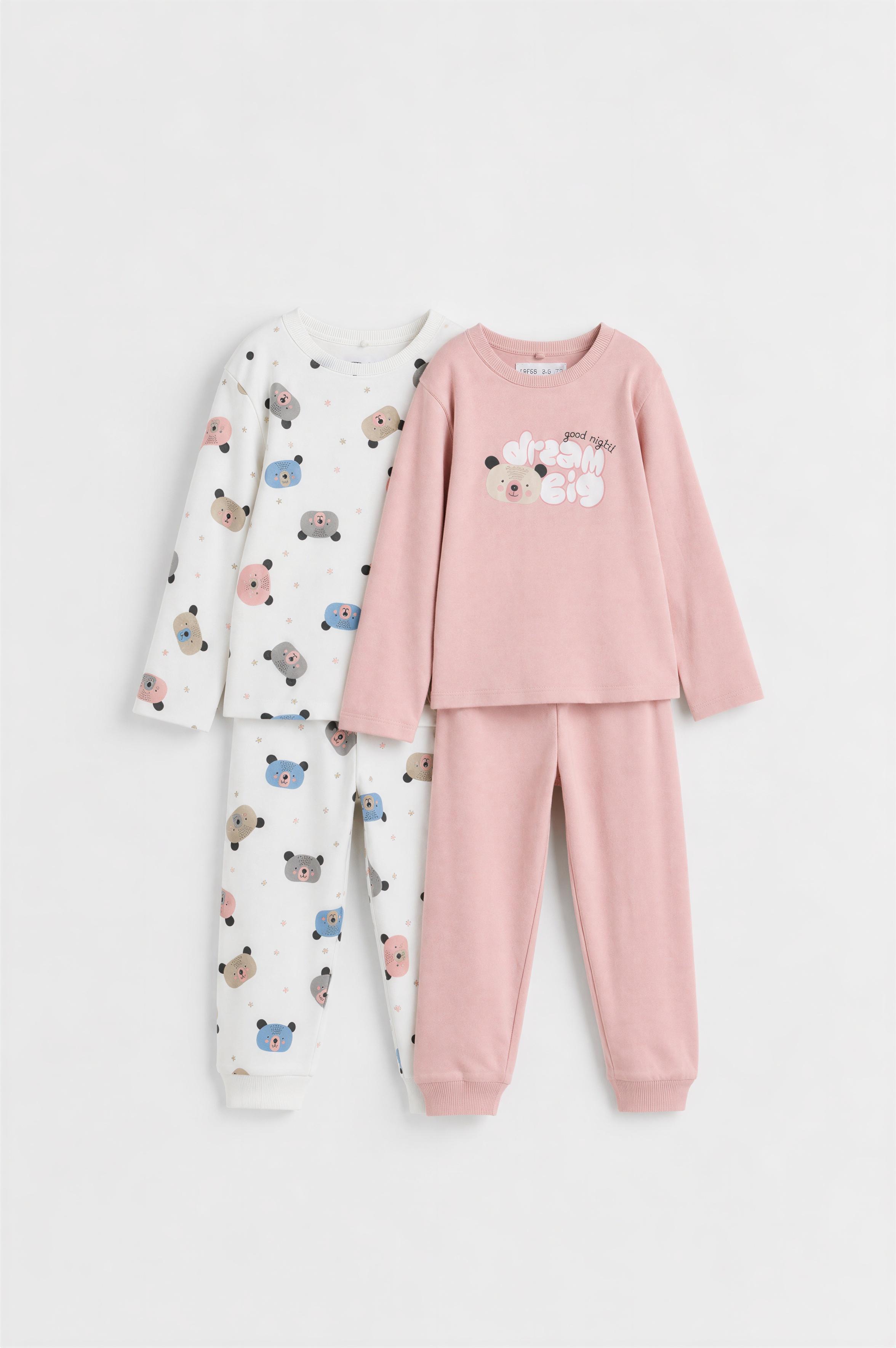 Pack of 2 printed pyjamas — ROSE PINK