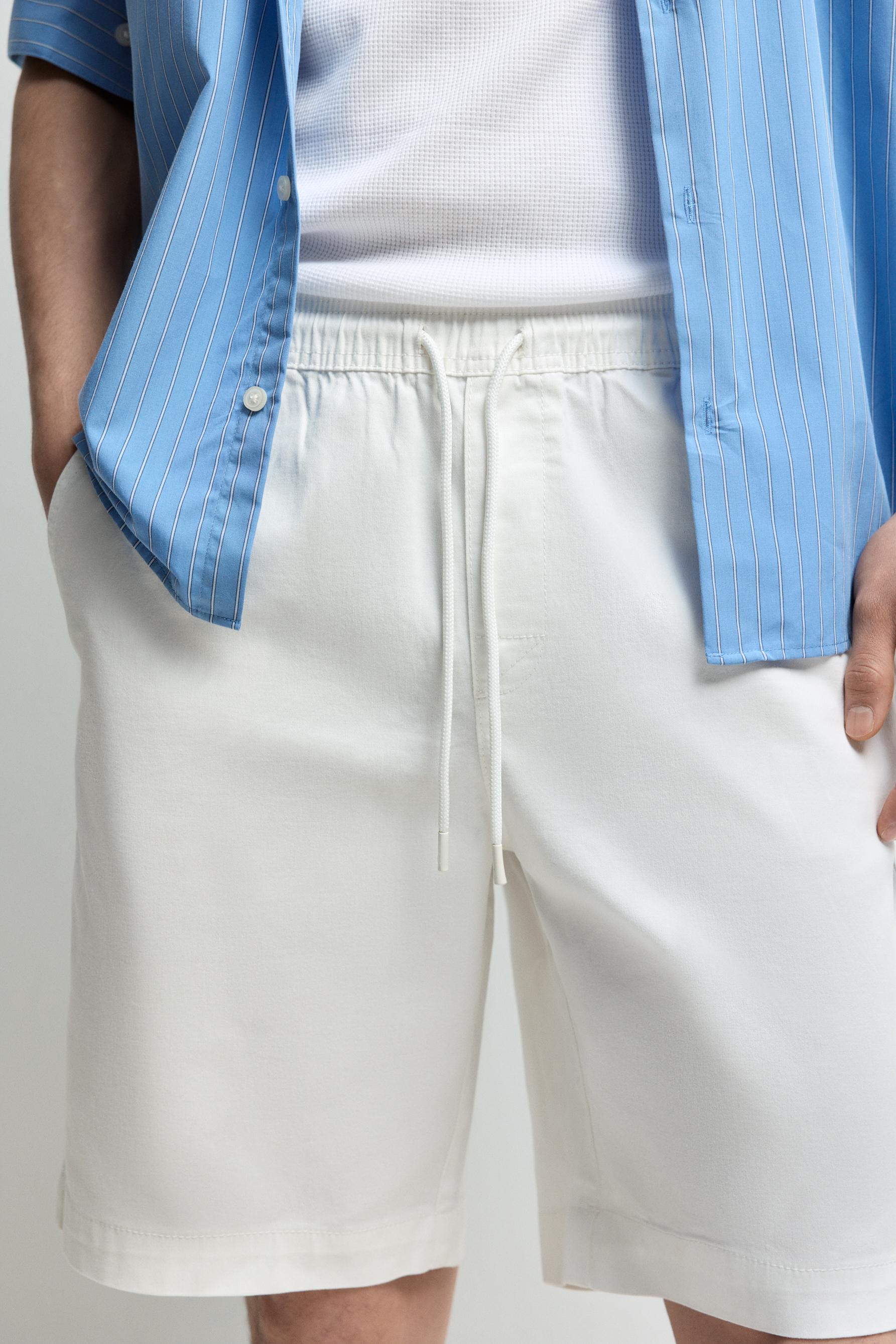 Jogger Bermuda shorts — WHITE