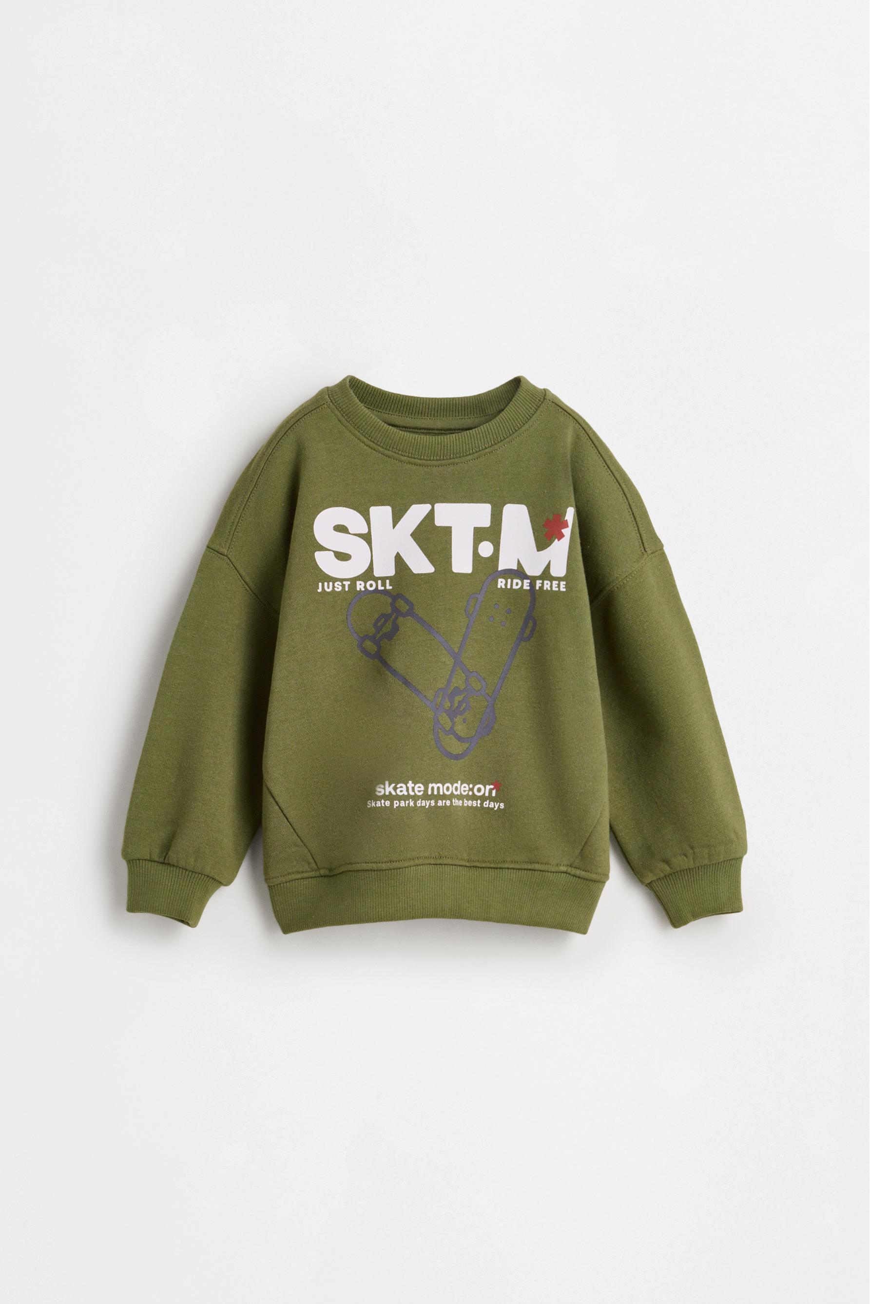 Plush sweatshirt and trousers co-ord — DARK KHAKI