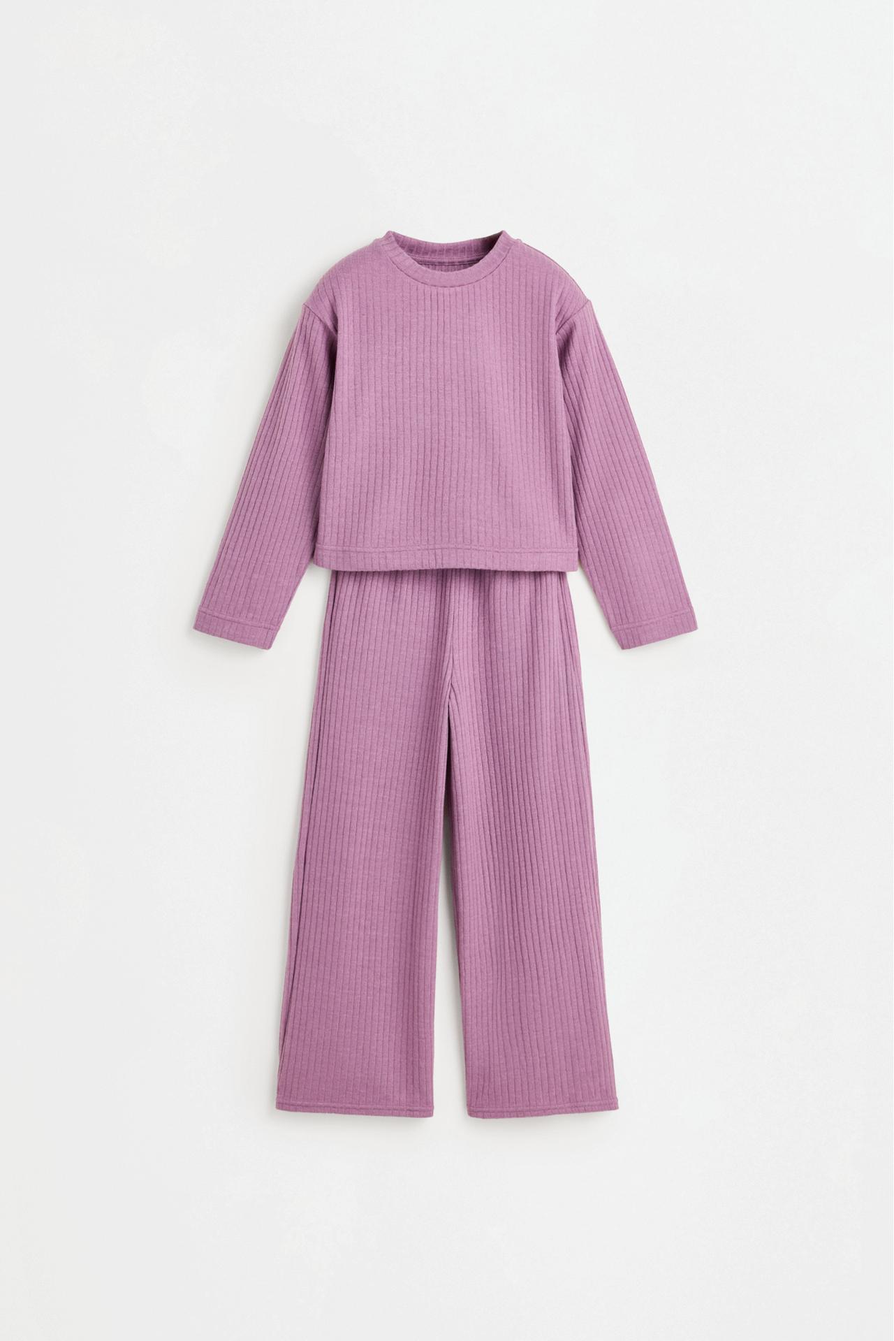Ribbed knit co-ord — PINK