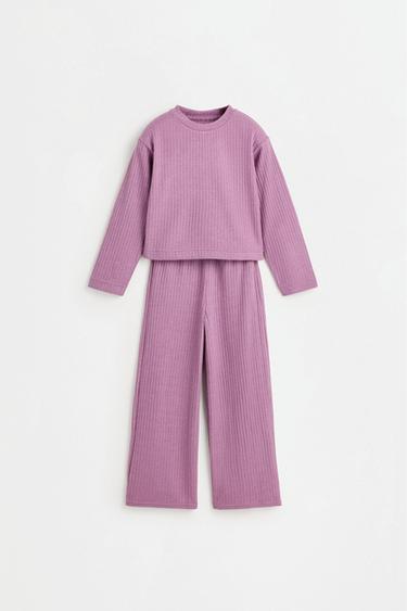 Ribbed knit co-ord — PINK 1