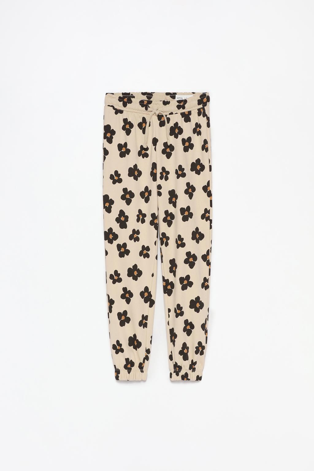 Printed plush trousers