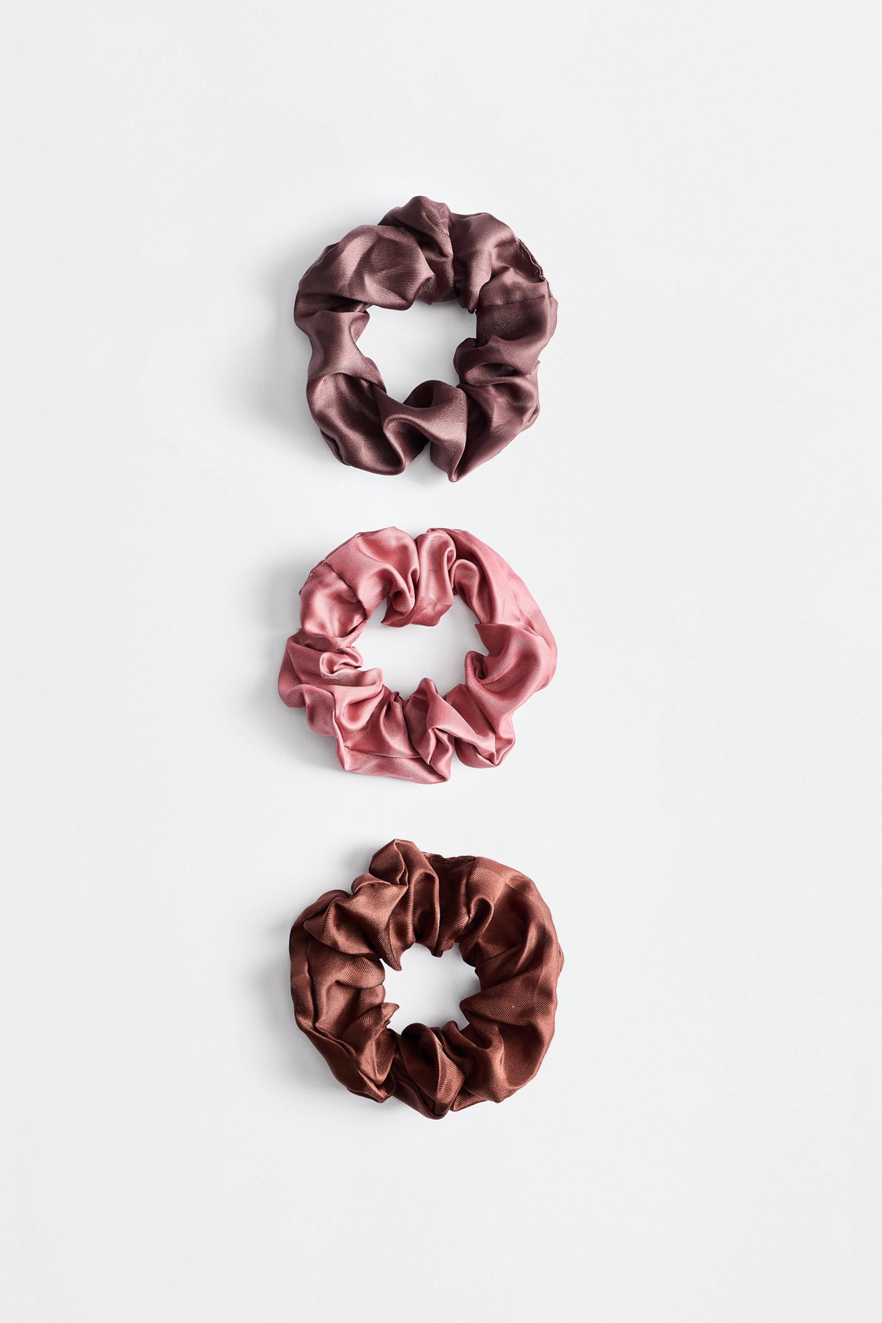Satin scrunchies (5-pack) — VARIOUS
