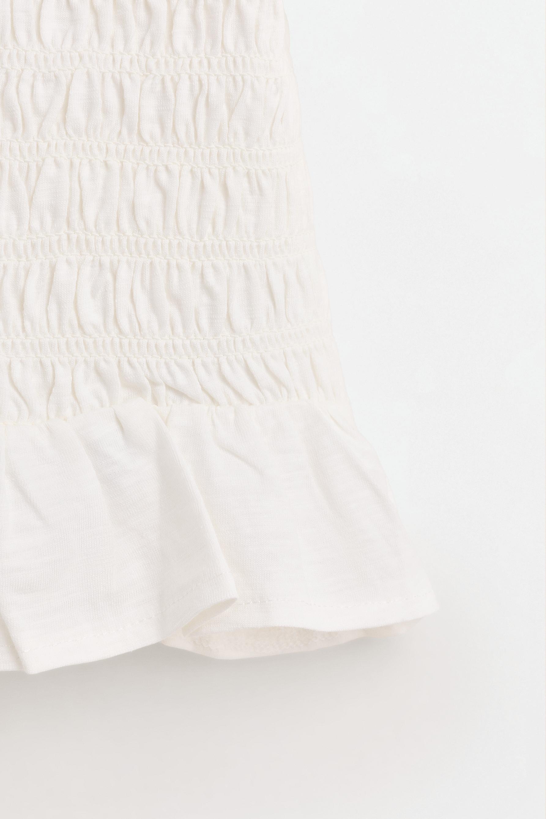 Smocked T-shirt — OFF WHITE