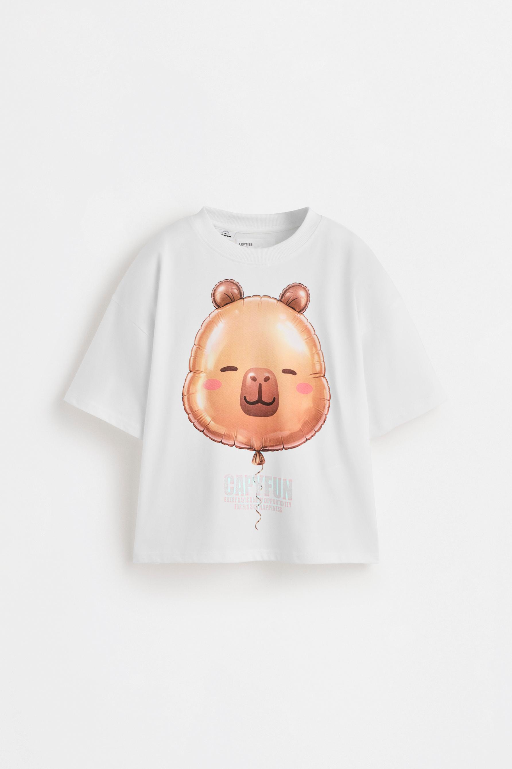 CAPYFUN© Capybara T-shirt — OFF WHITE