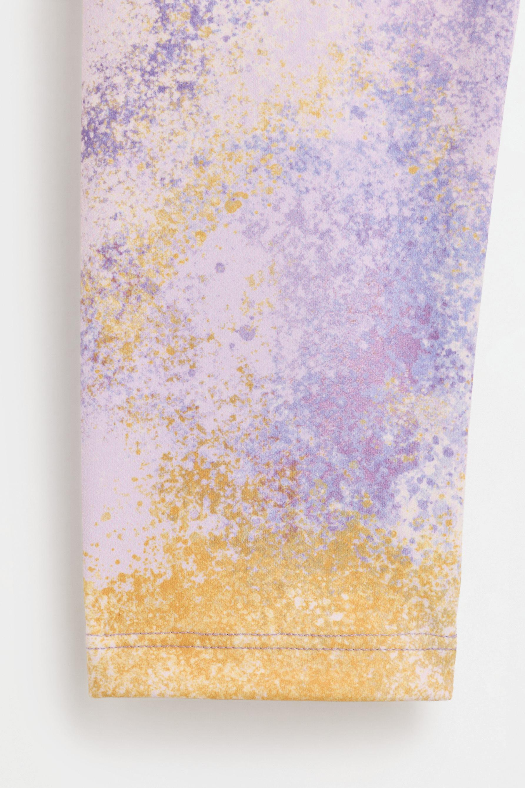 Printed sports leggings — MAUVE