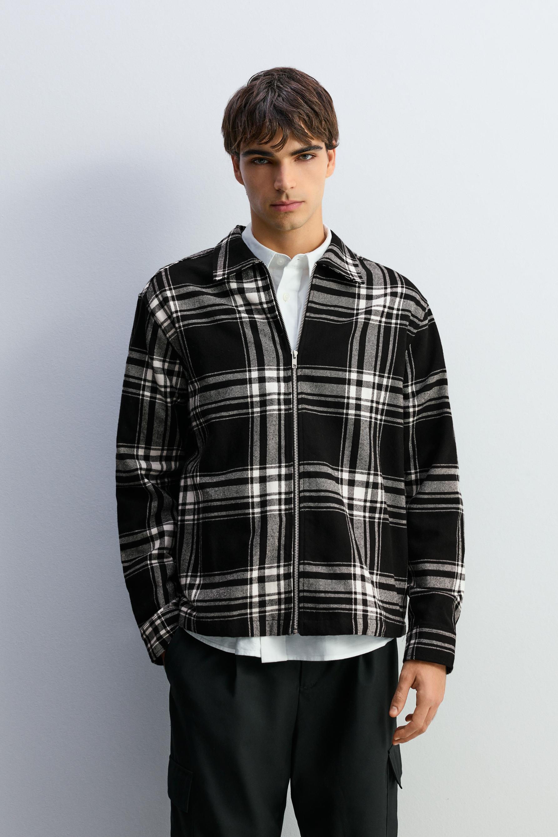 Sobrecamisa cuadros cremallera