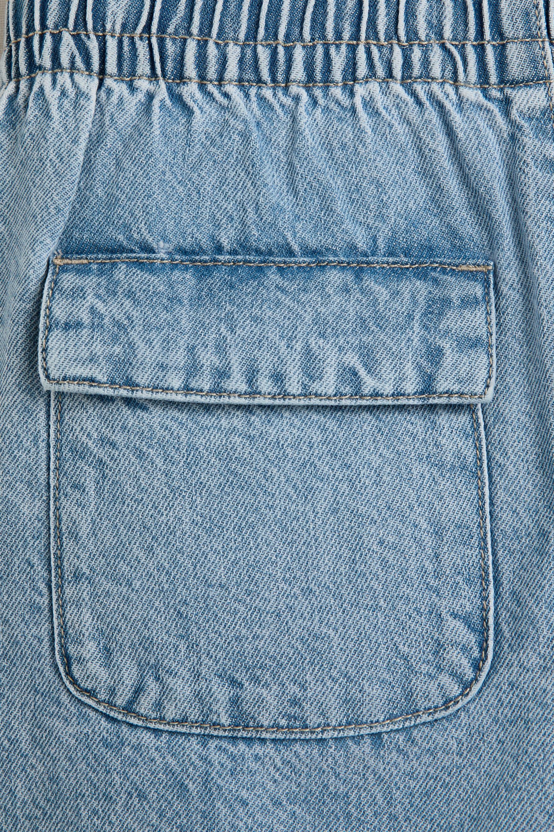 Denim cargo shorts — PALE BLUE