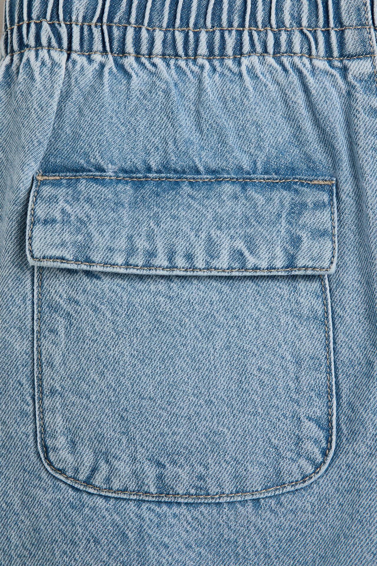 Denim cargo shorts — PALE BLUE