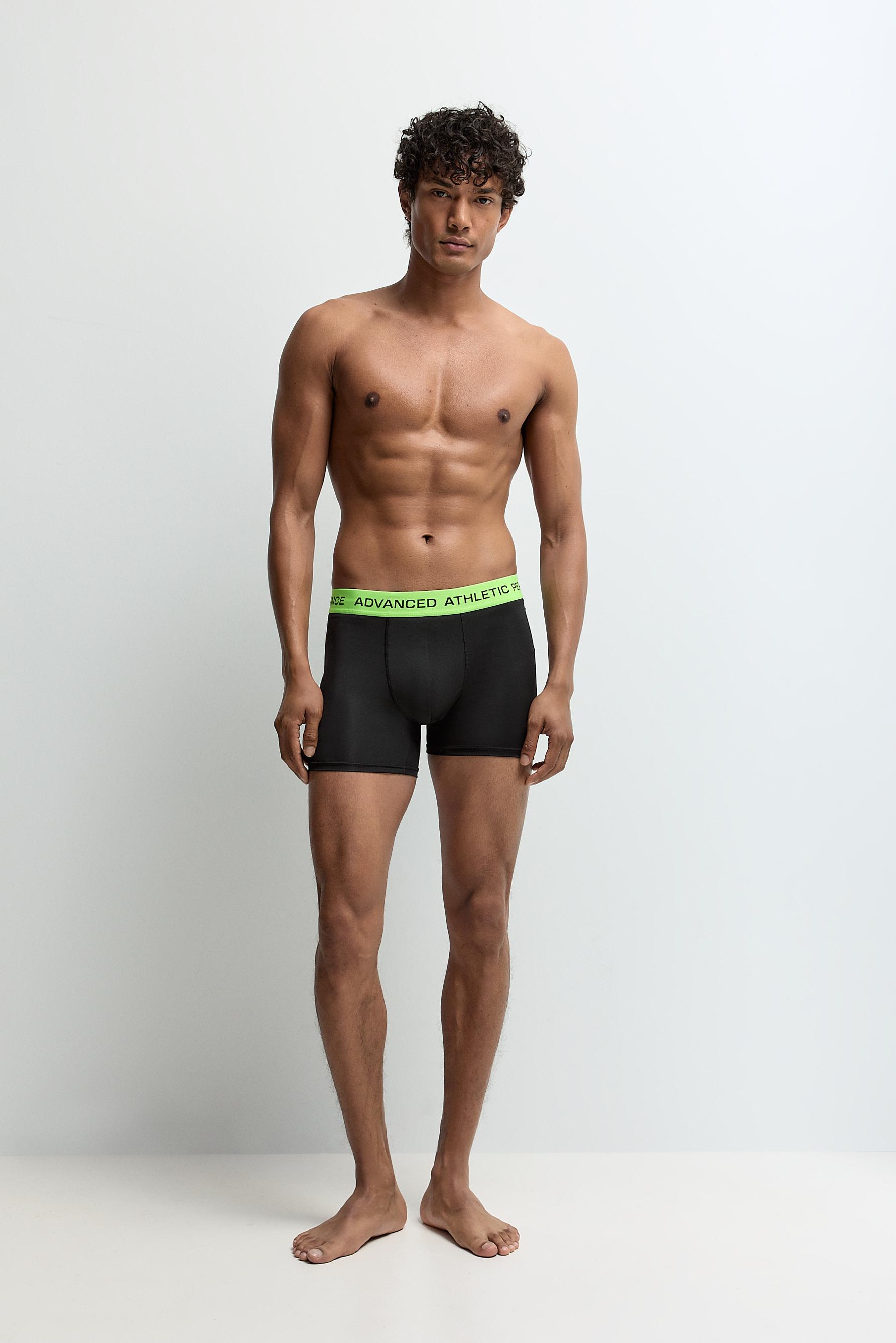 3-pack of long performance boxers — GREEN